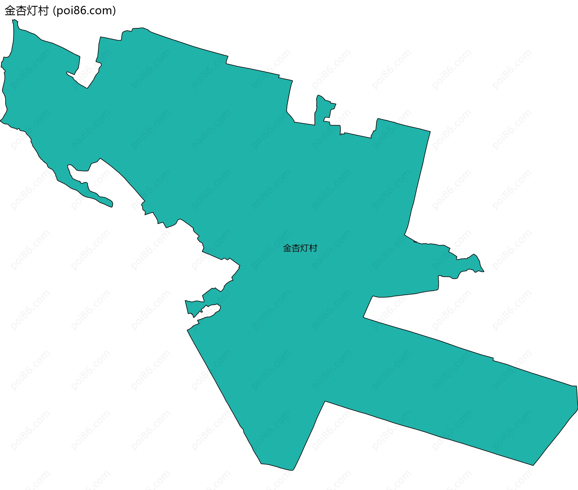 金杏灯村边界地图