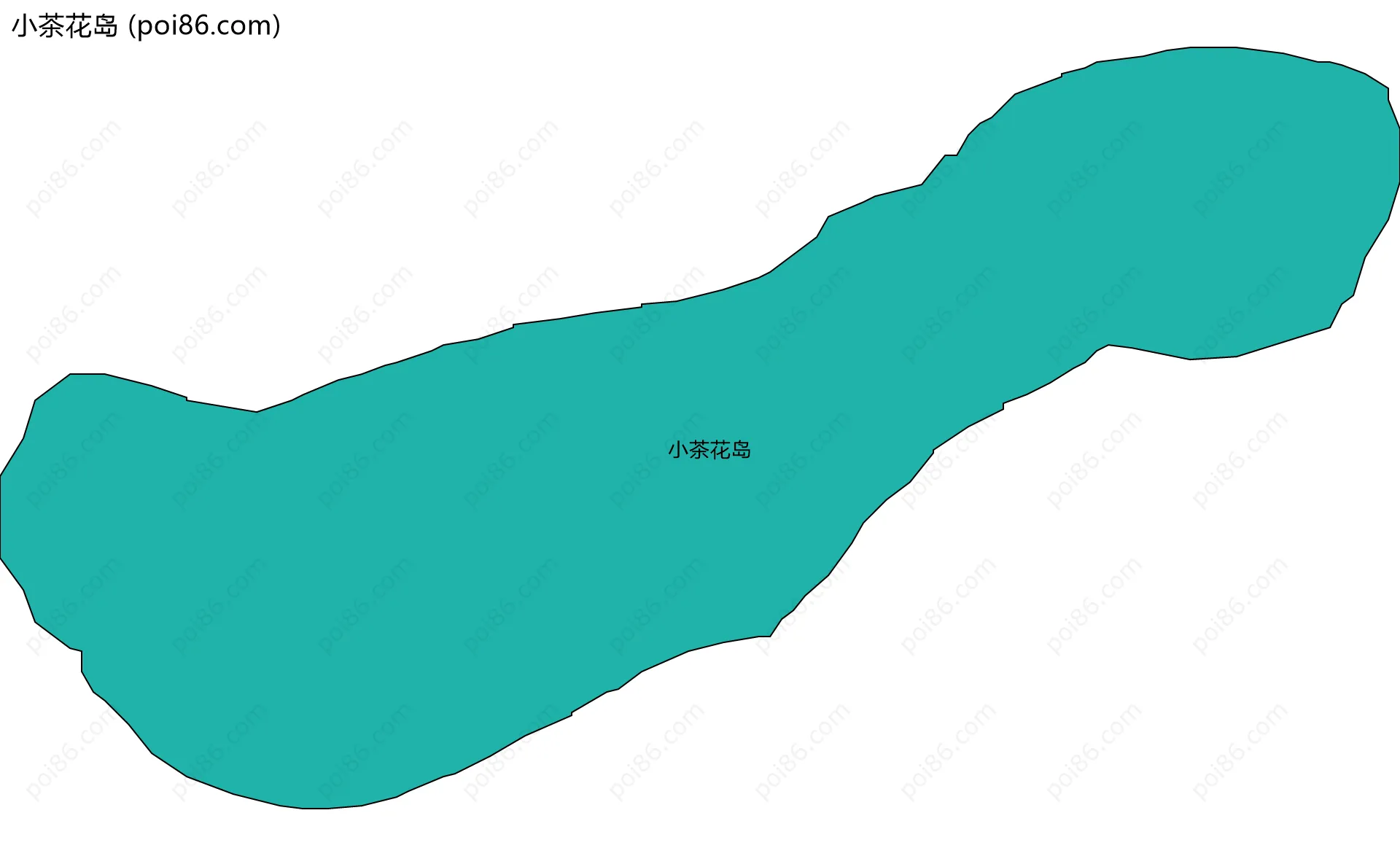 小茶花岛边界地图
