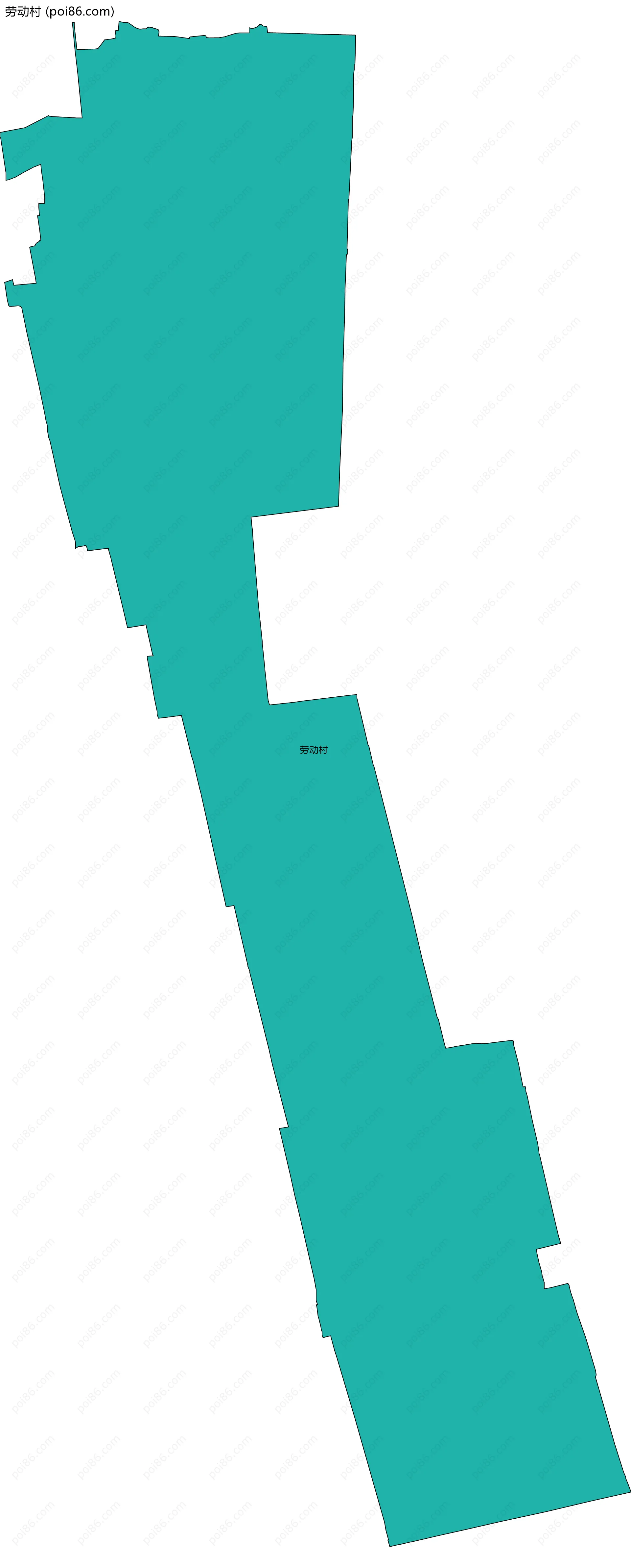 劳动村边界地图