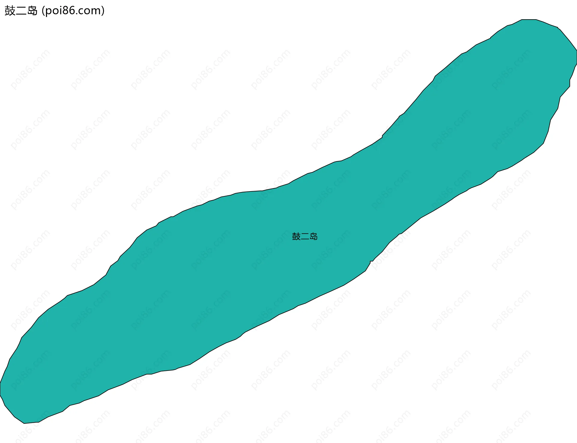 鼓二岛边界地图