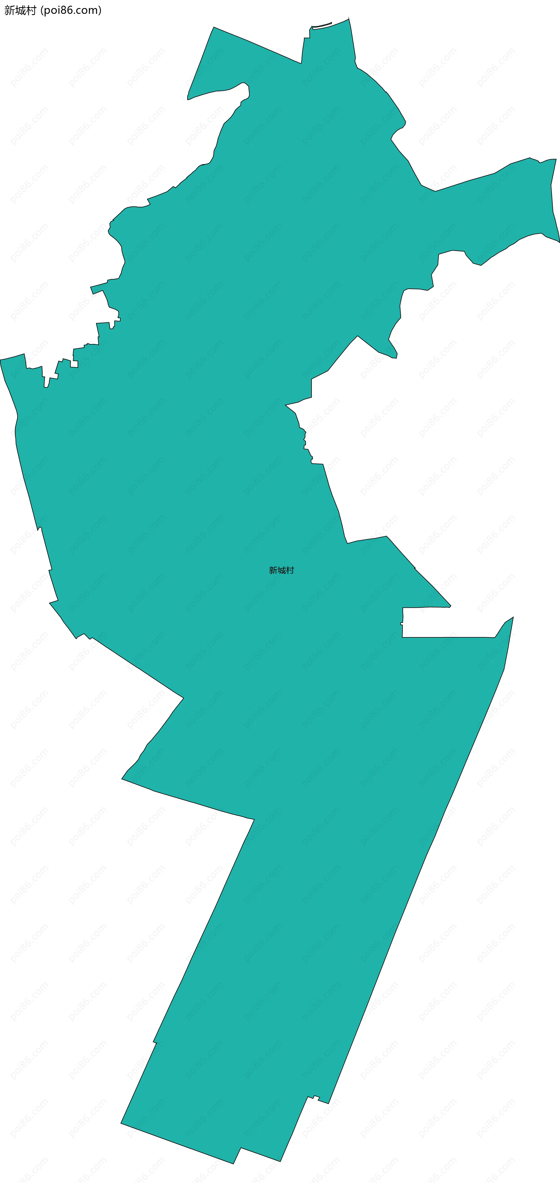 新城村边界地图