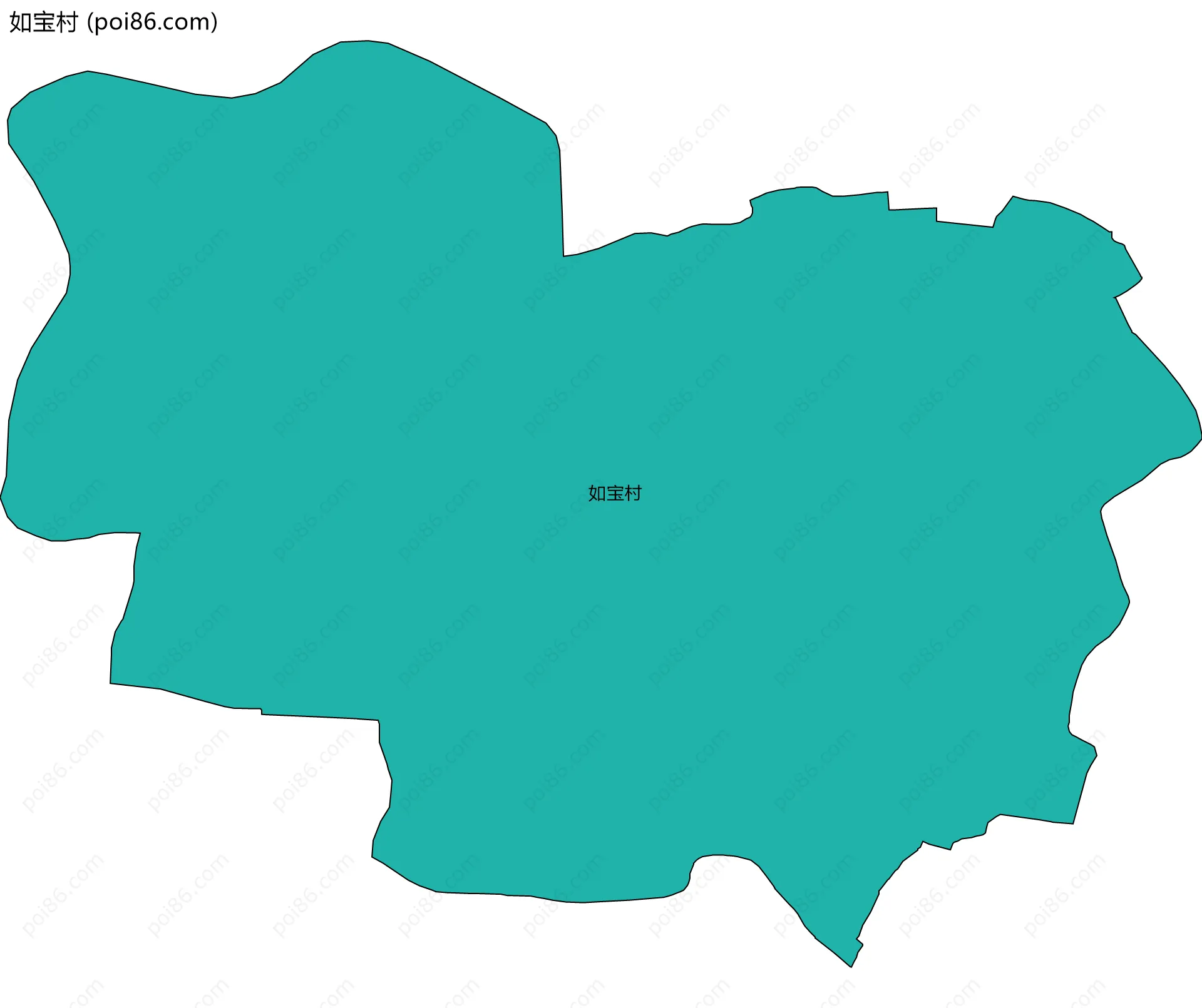 如宝村边界地图