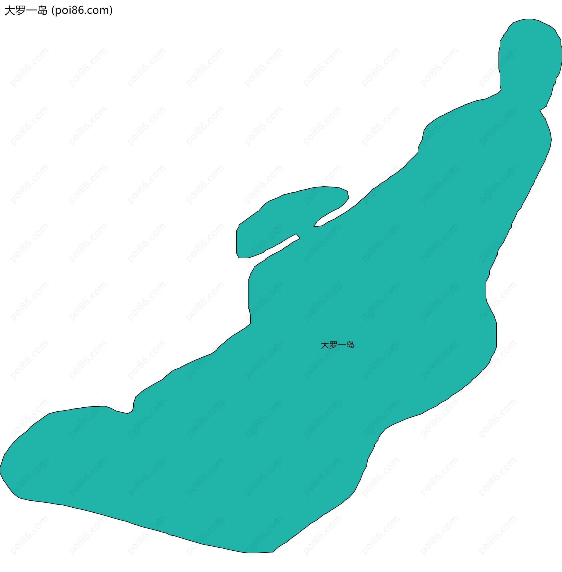 大罗一岛边界地图