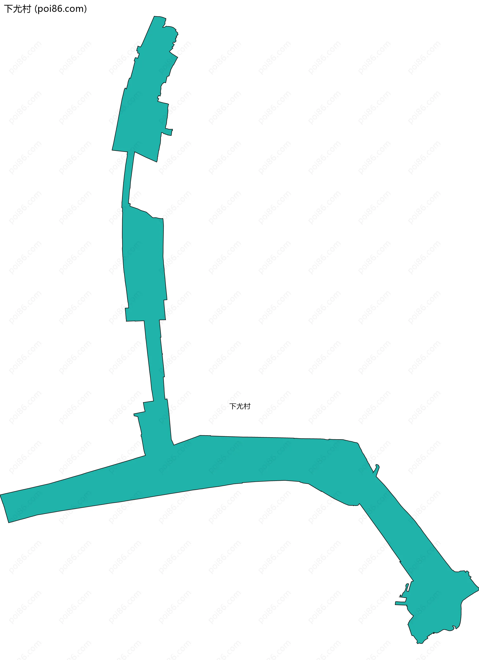 下尤村边界地图