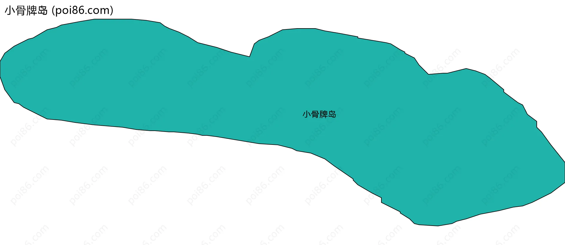 小骨牌岛边界地图