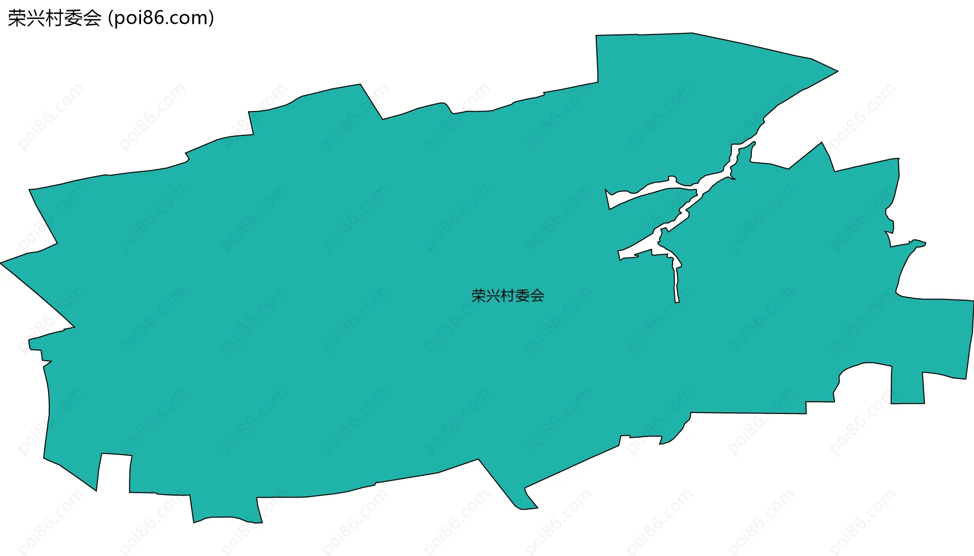 荣兴村委会边界地图