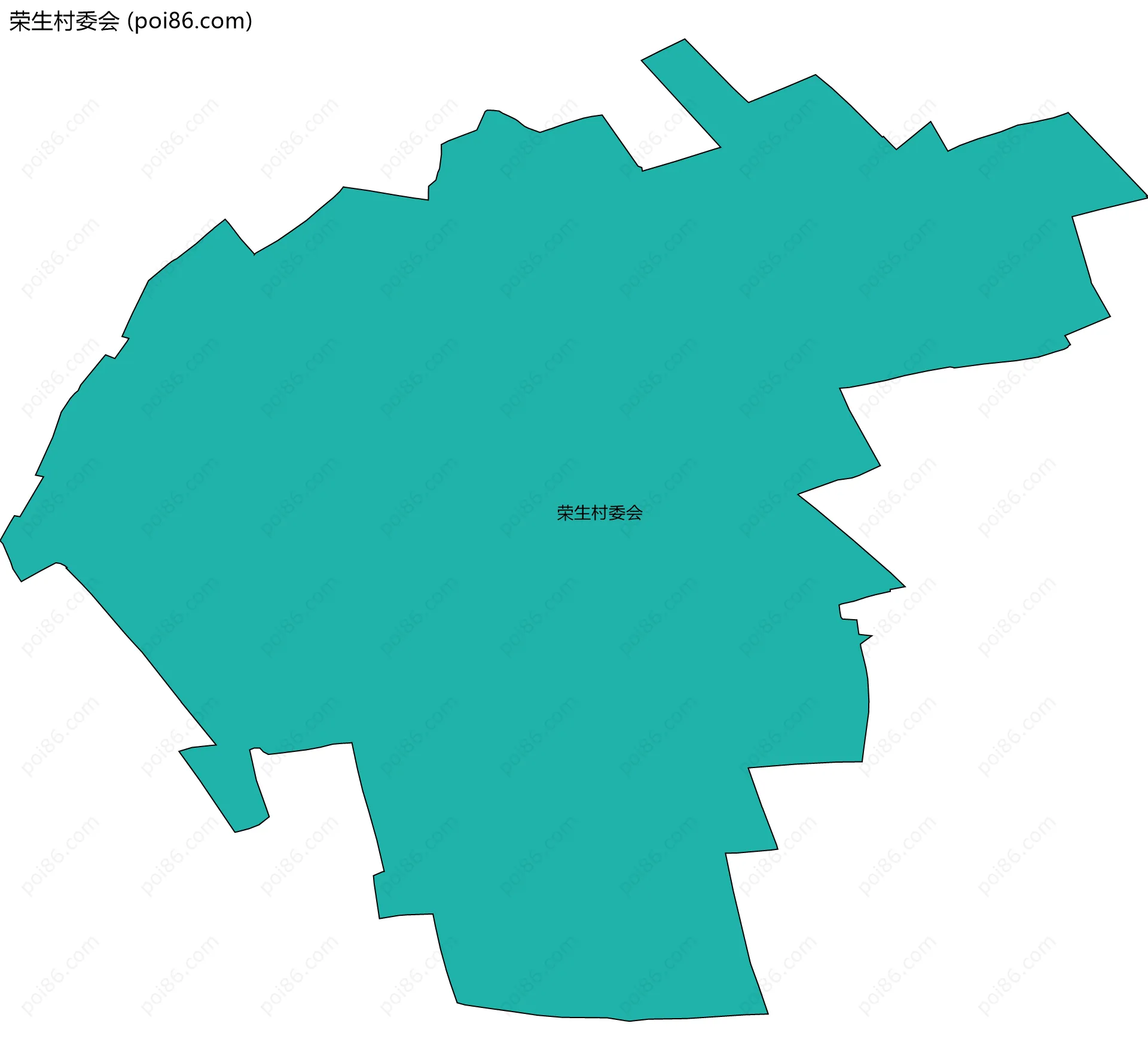 荣生村委会边界地图
