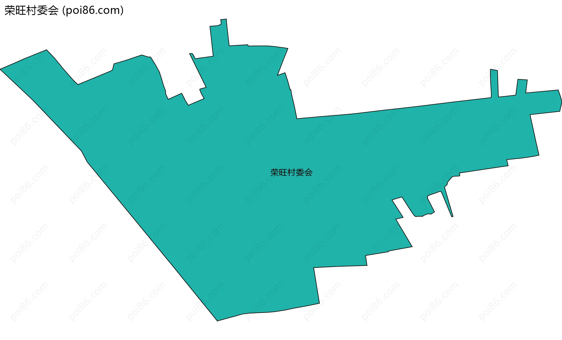 荣旺村委会边界地图