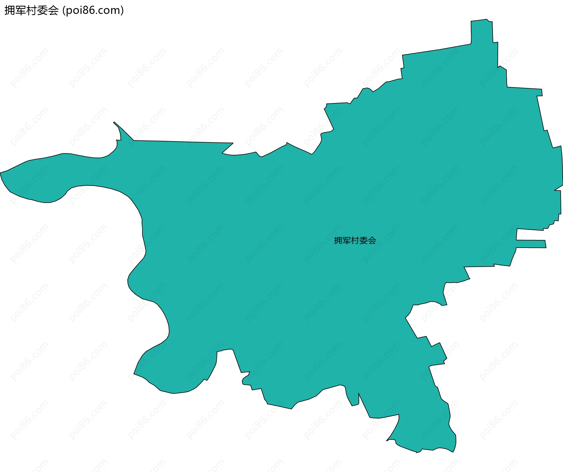 拥军村委会边界地图