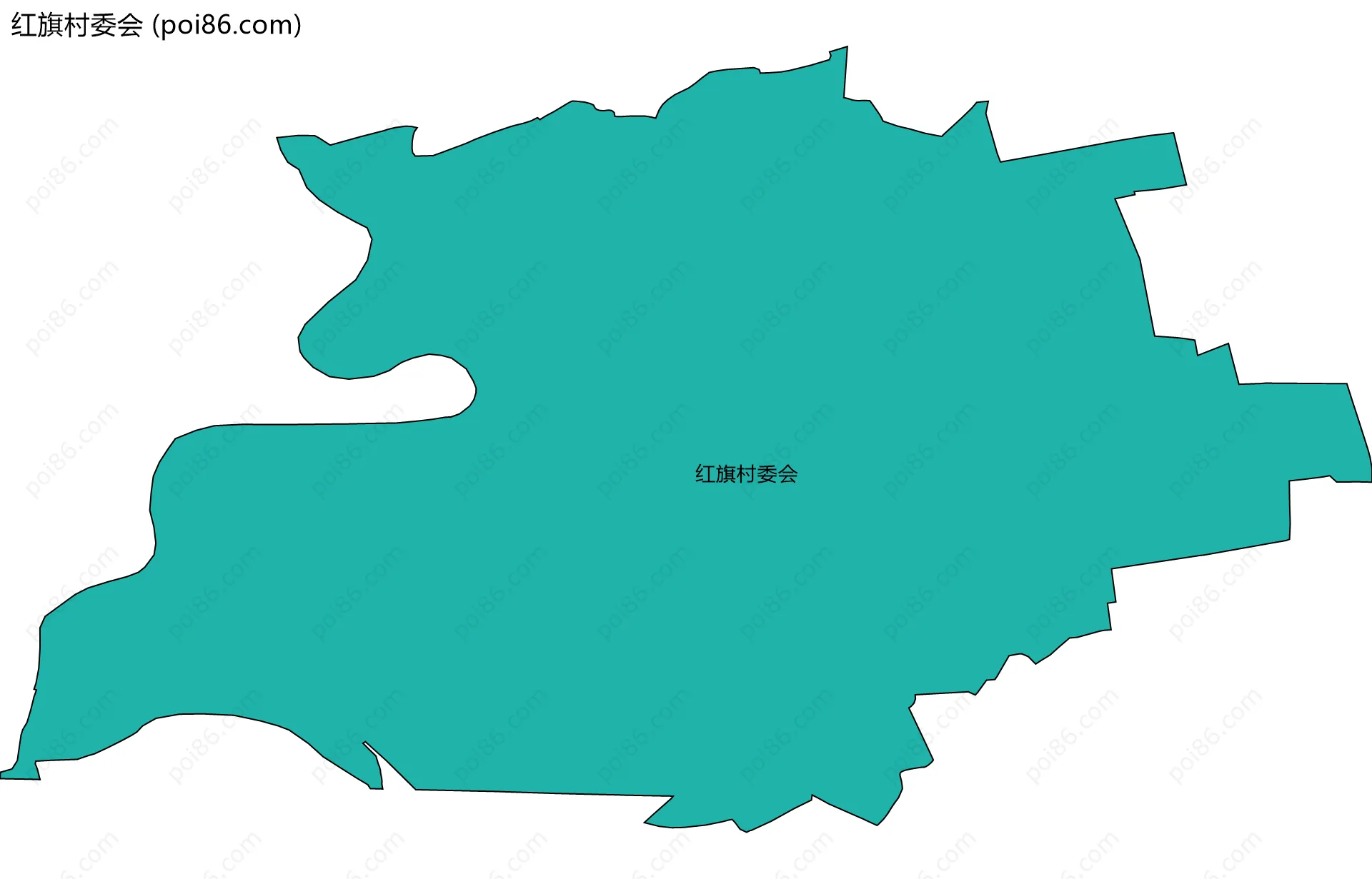 红旗村委会边界地图