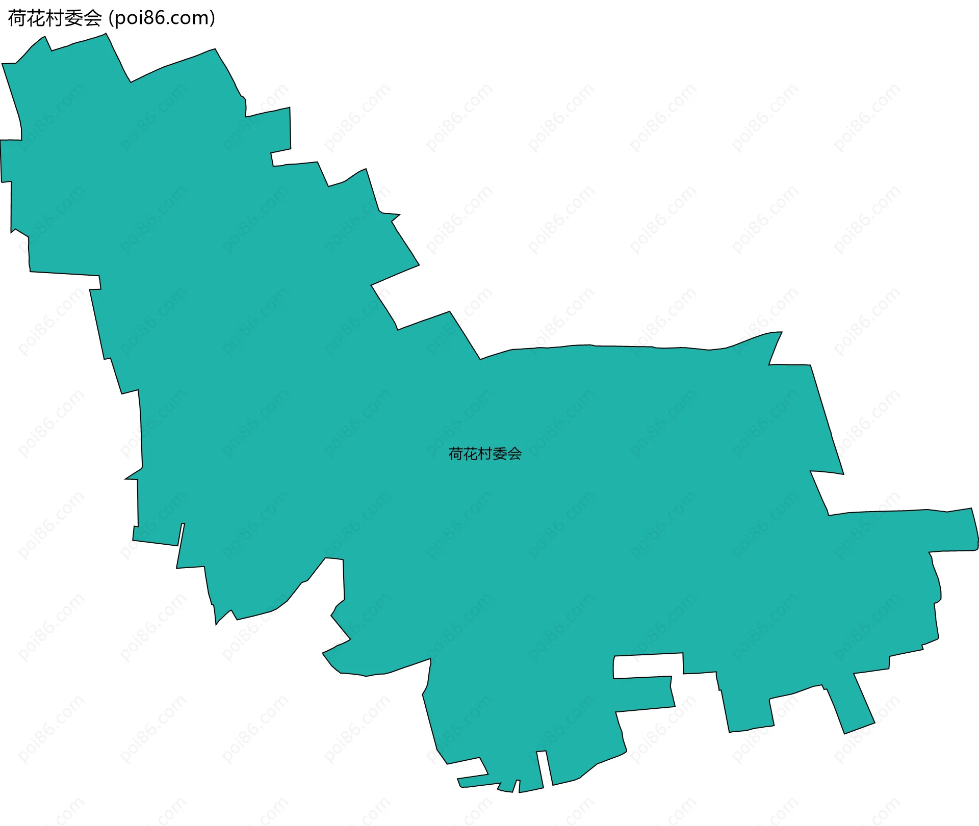 荷花村委会边界地图