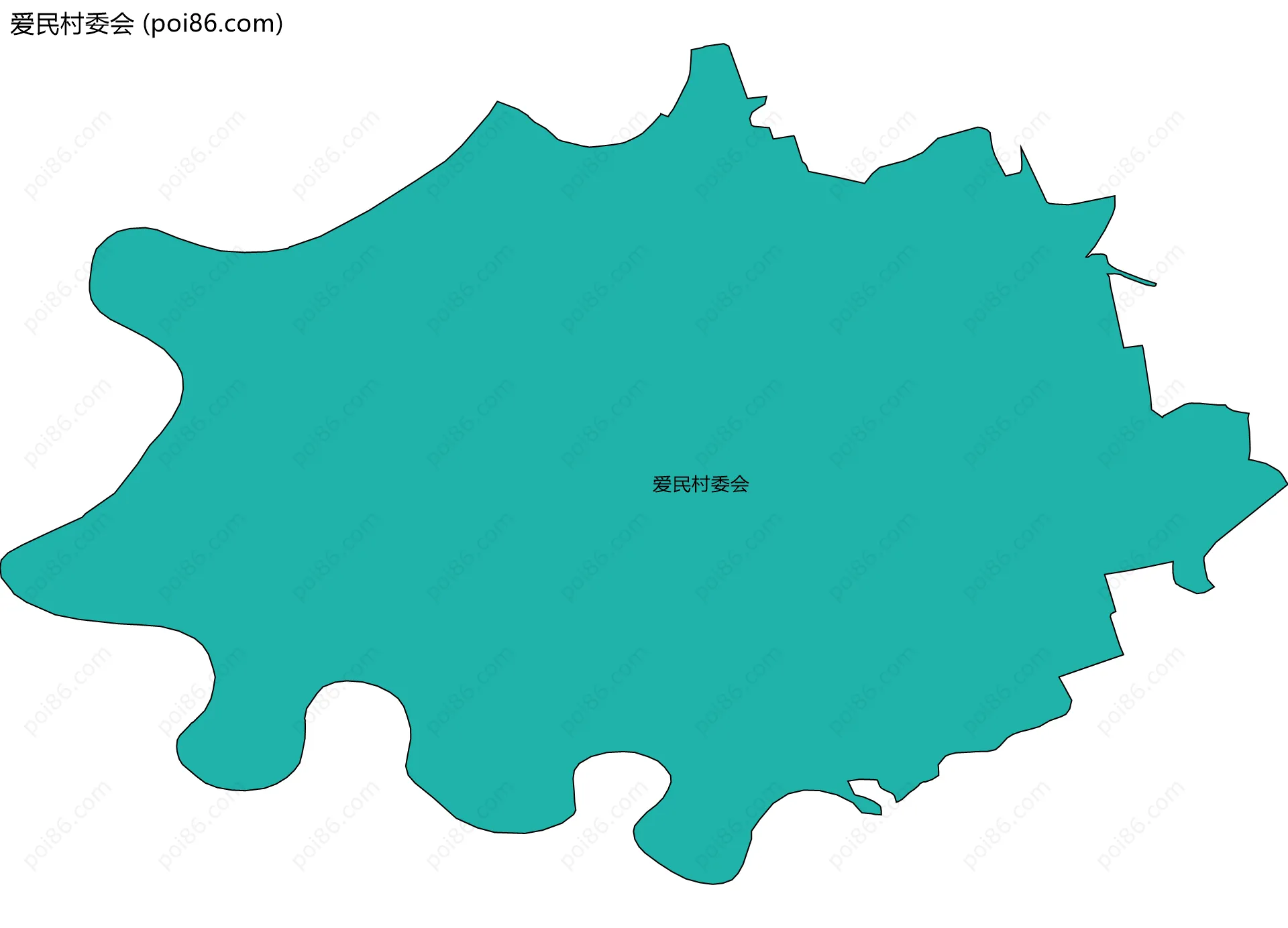 爱民村委会边界地图