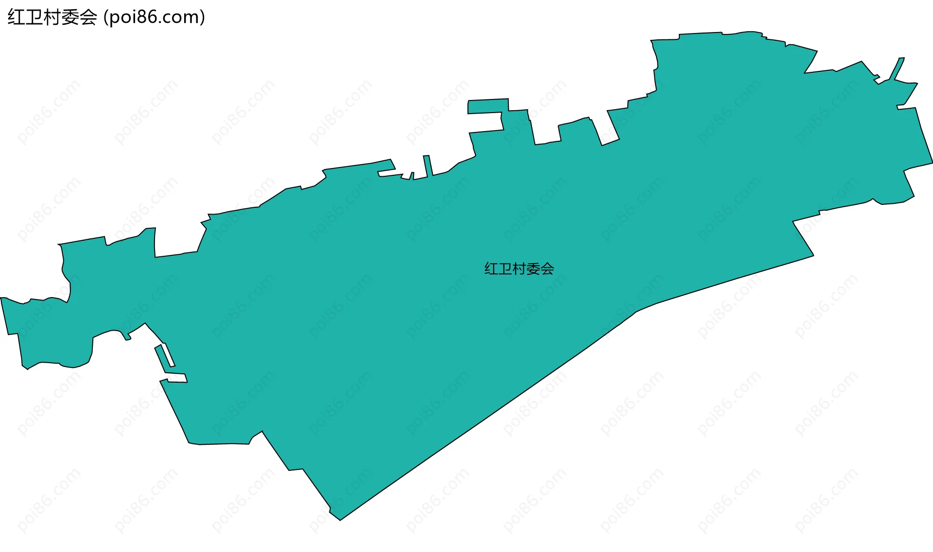 红卫村委会边界地图
