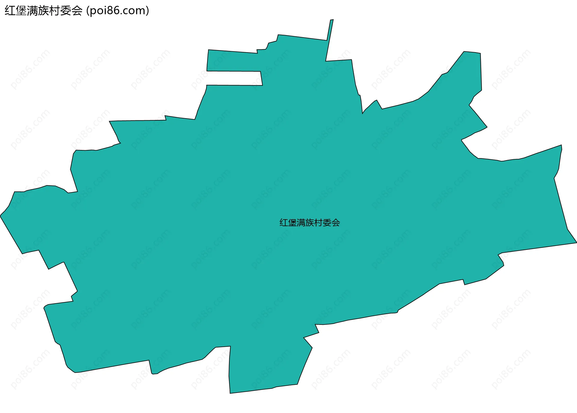 红堡满族村委会边界地图
