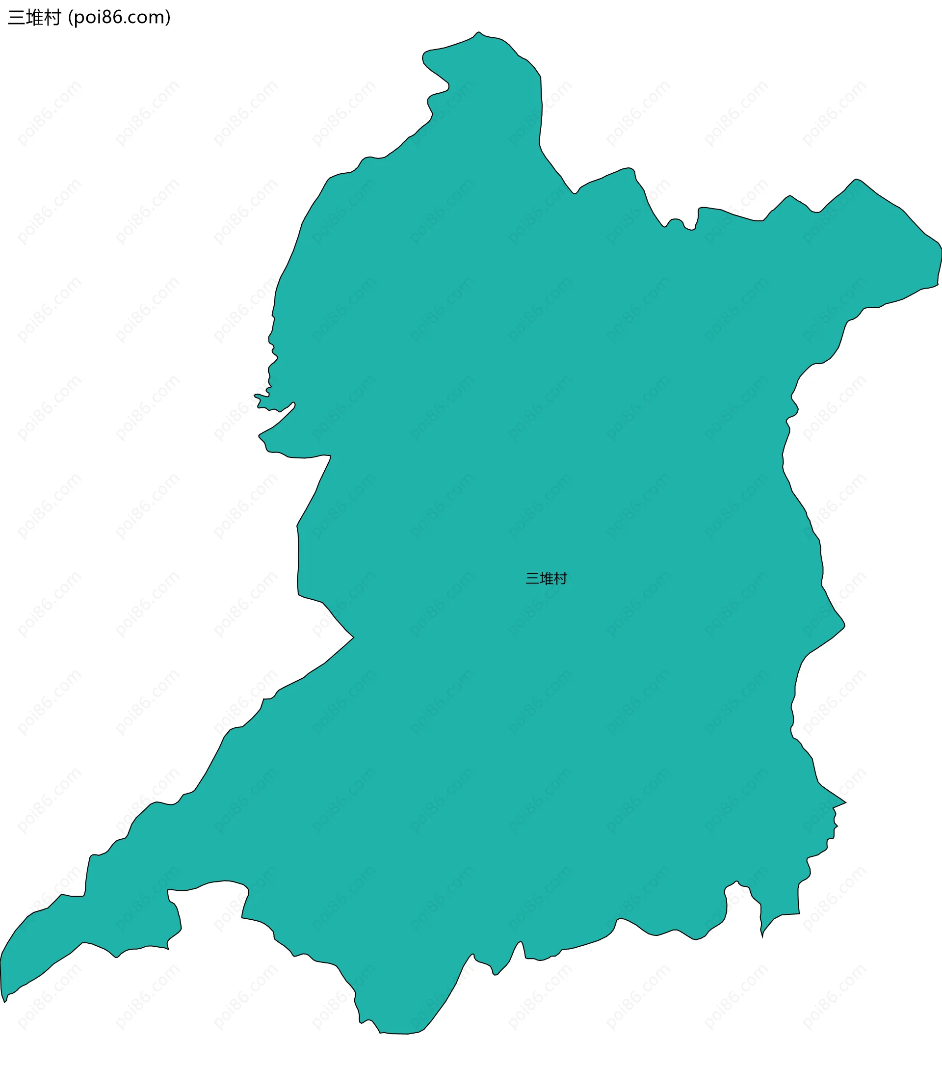 三堆村边界地图