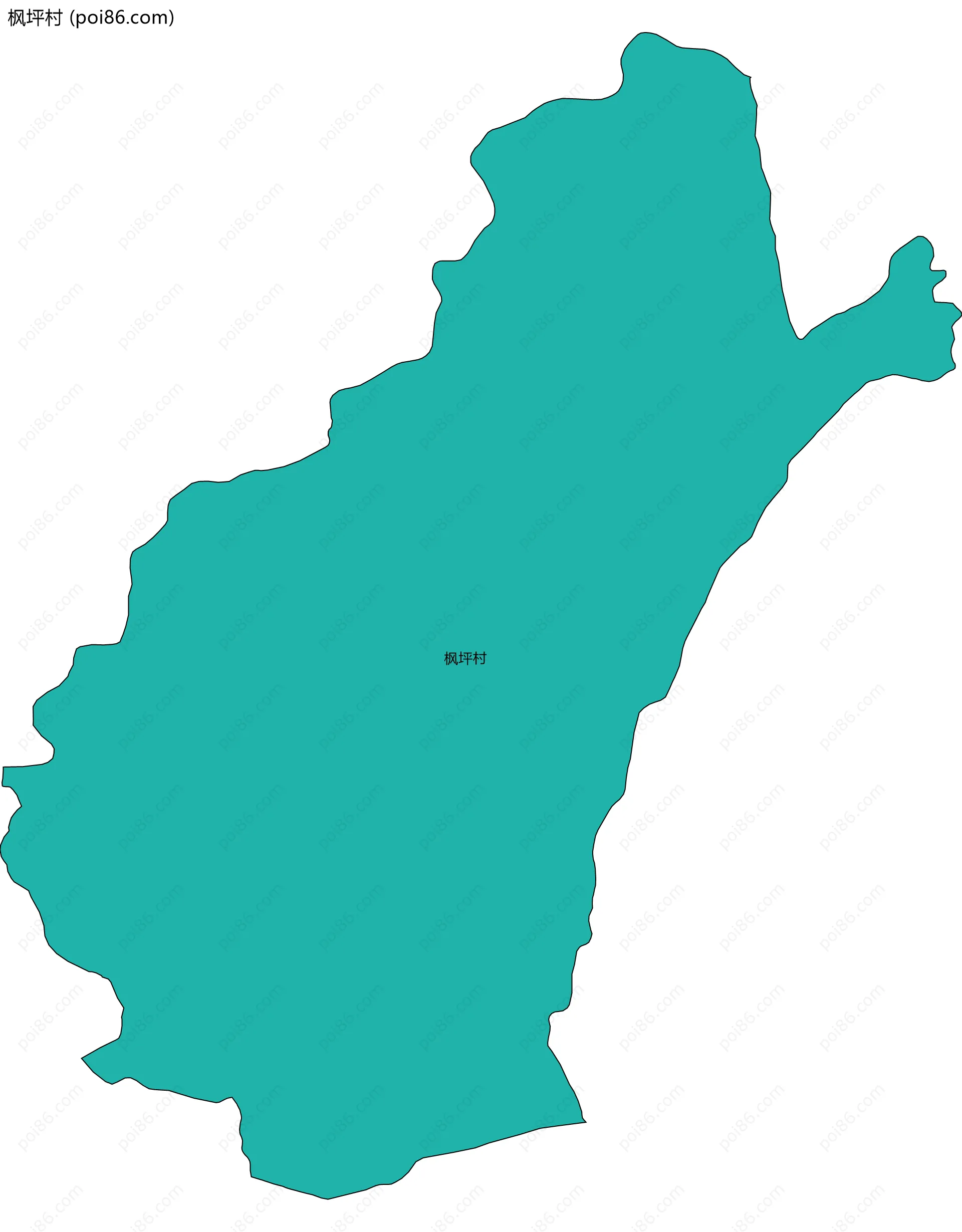 枫坪村边界地图