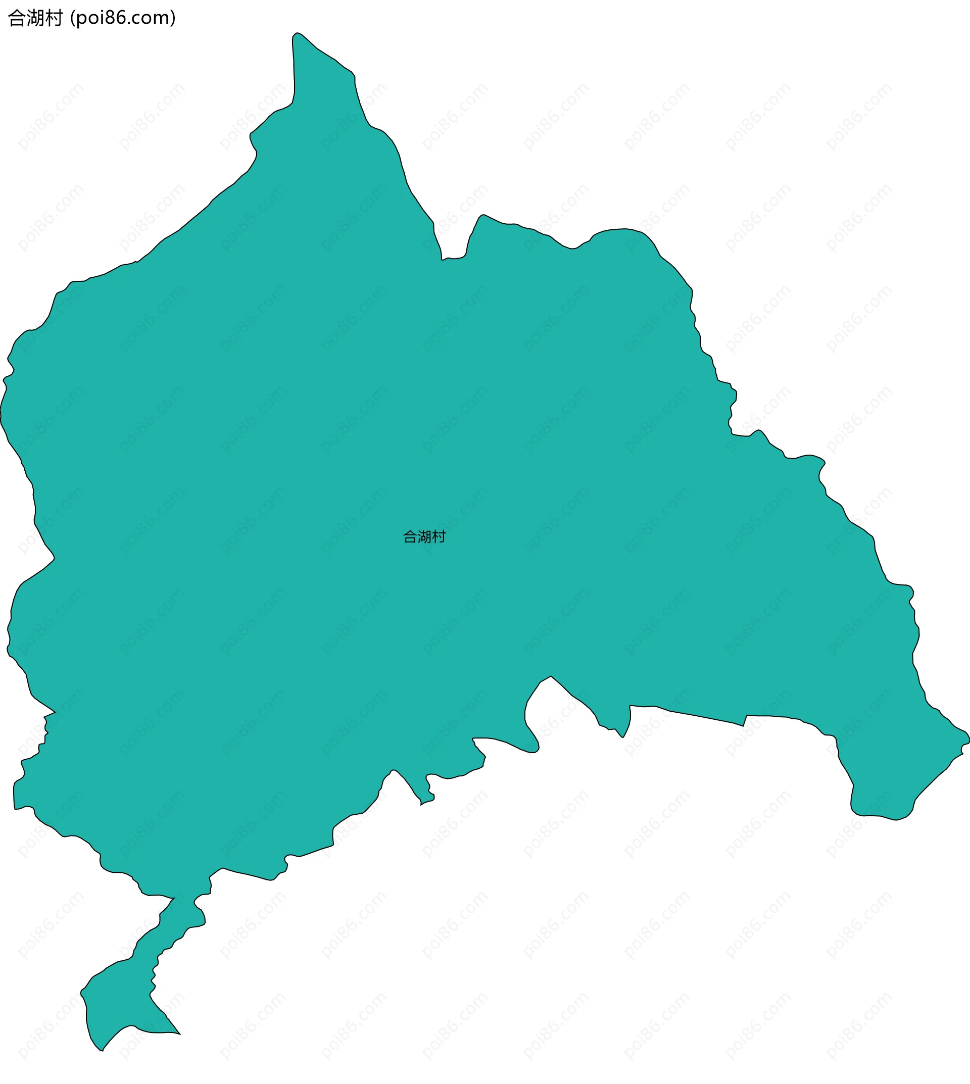 合湖村边界地图