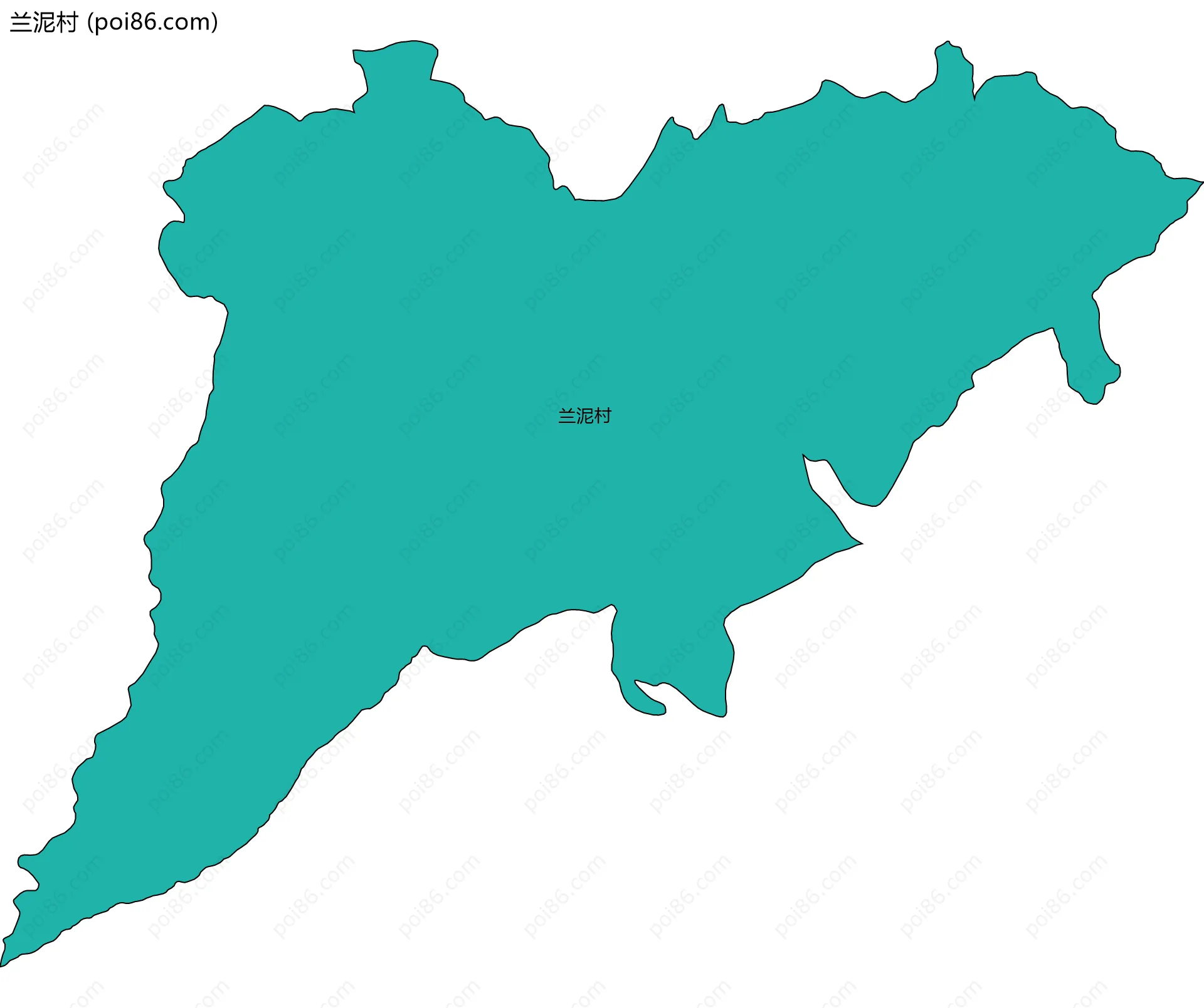 兰泥村边界地图