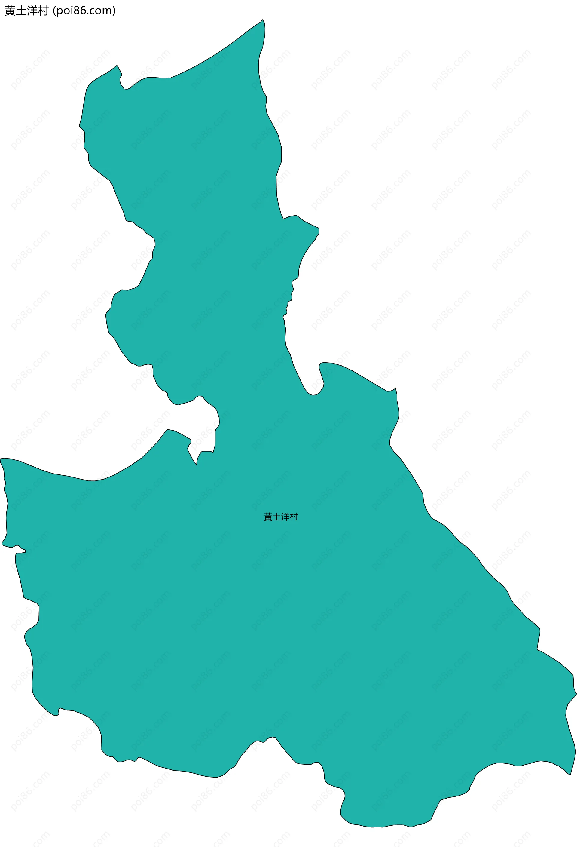 黄土洋村边界地图