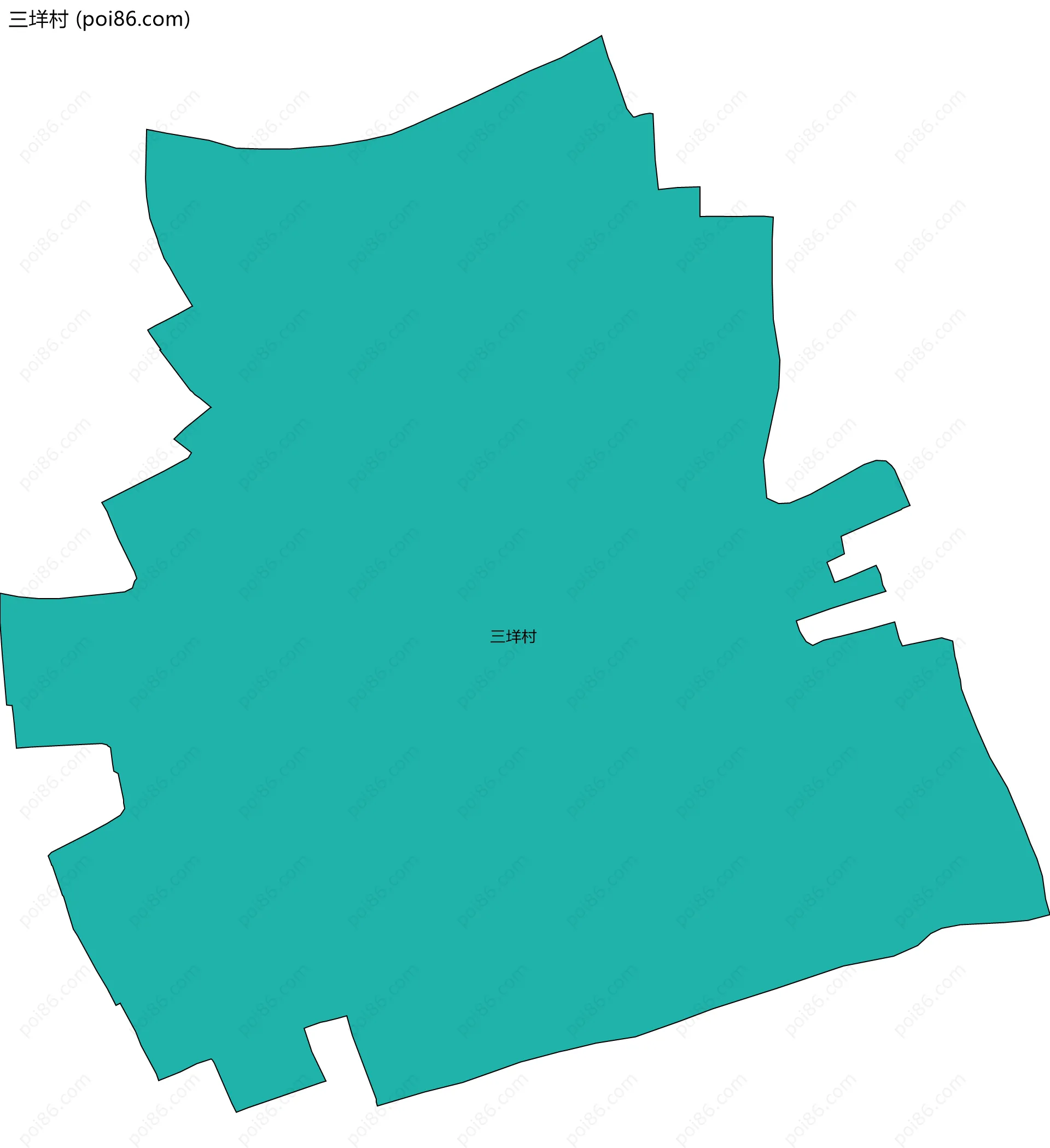 三垟村边界地图