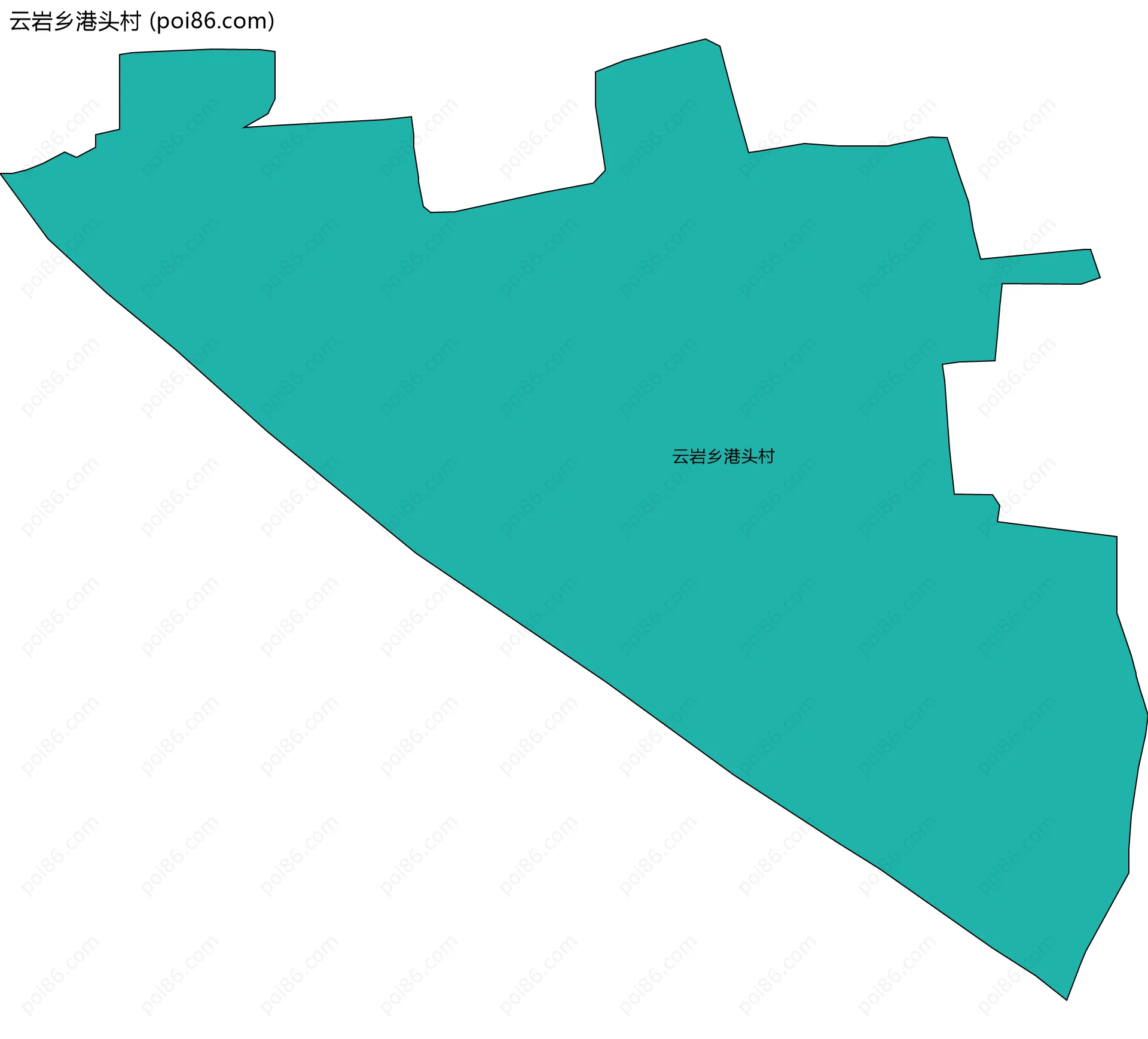 云岩乡港头村边界地图
