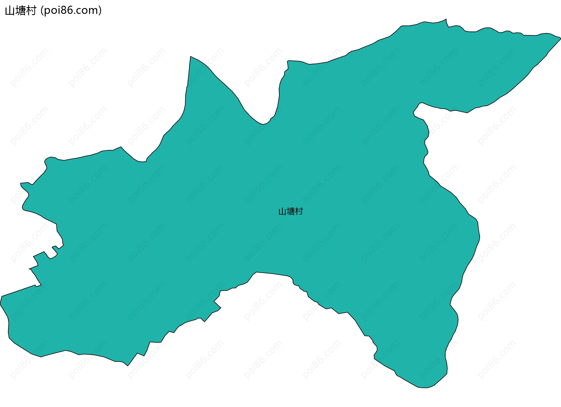 山塘村边界地图
