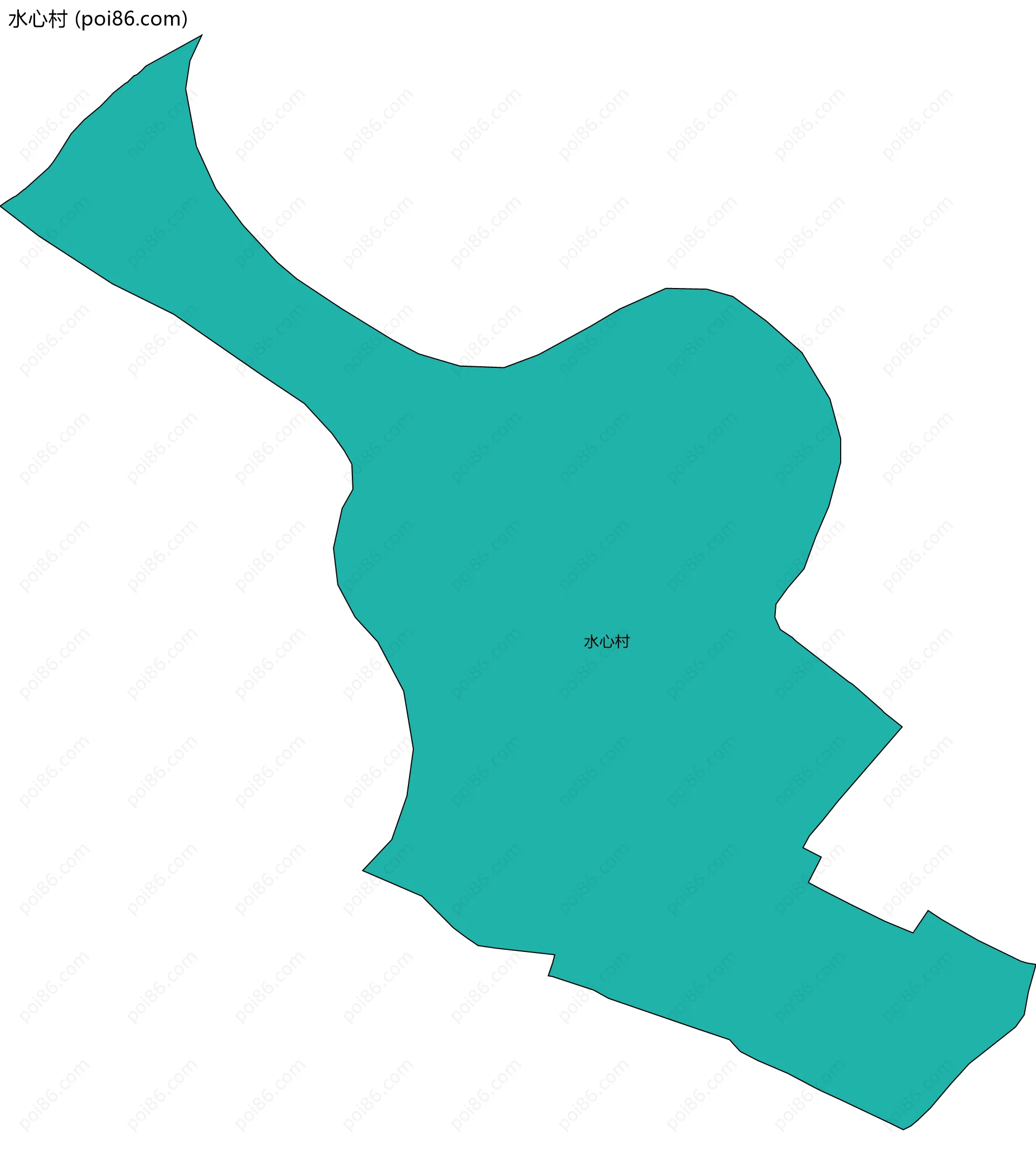 水心村边界地图