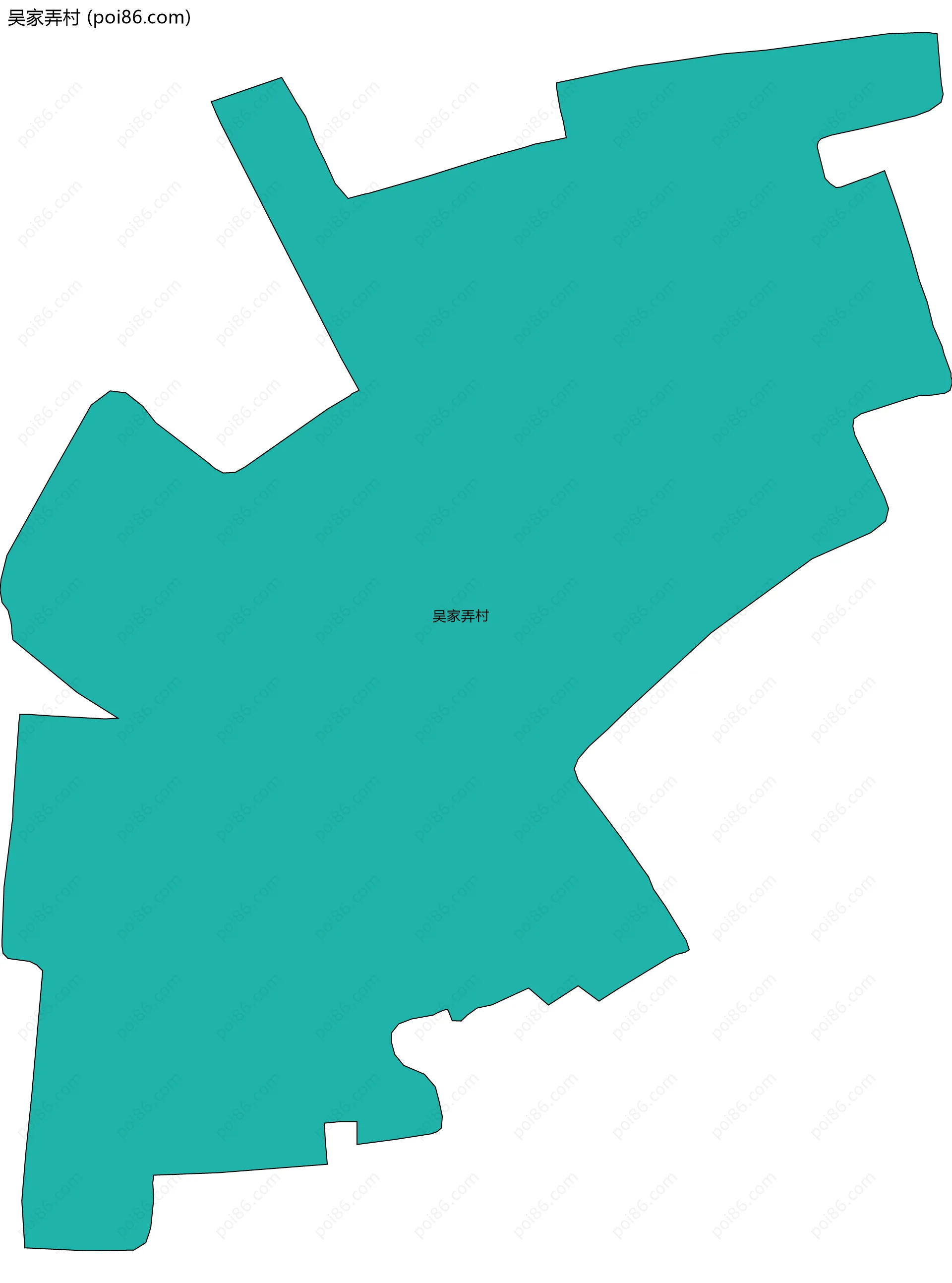 吴家弄村边界地图