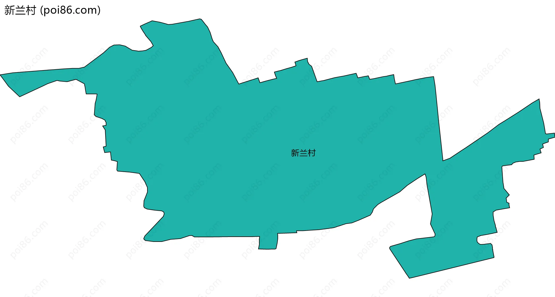 新兰村边界地图