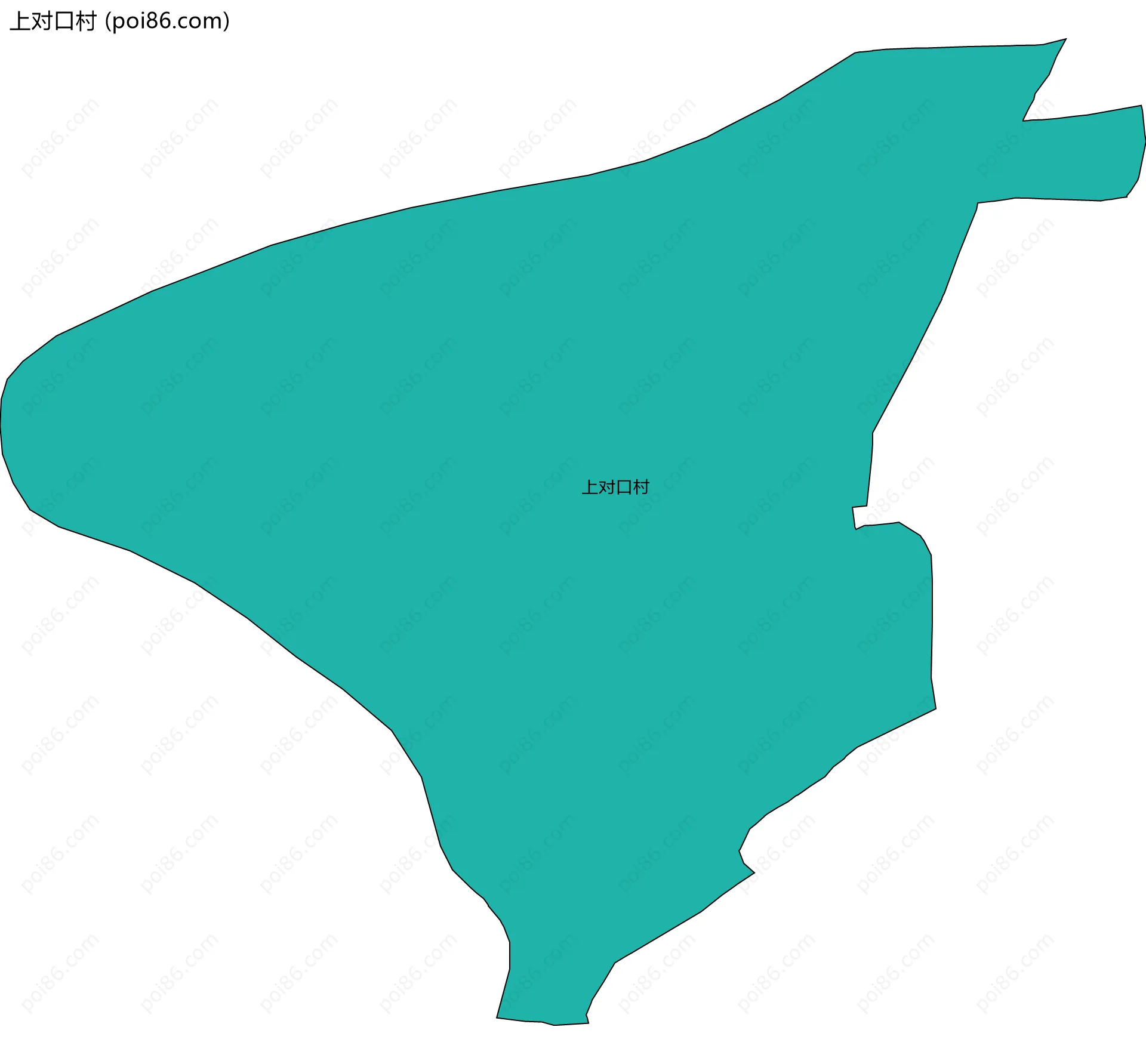 上对口村边界地图