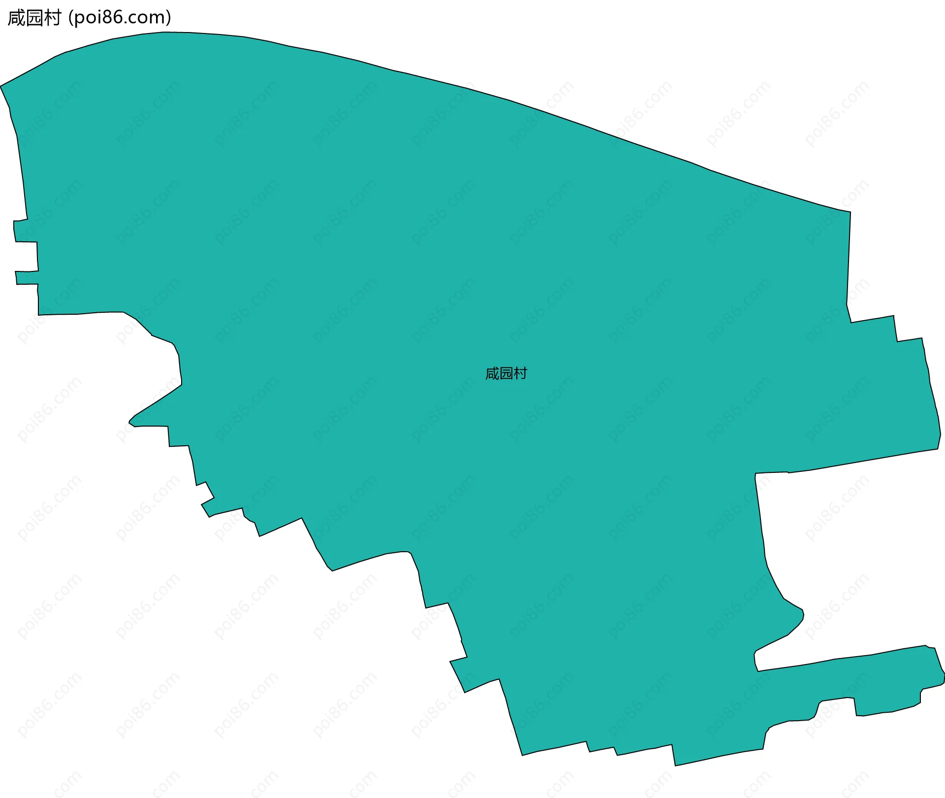 咸园村边界地图