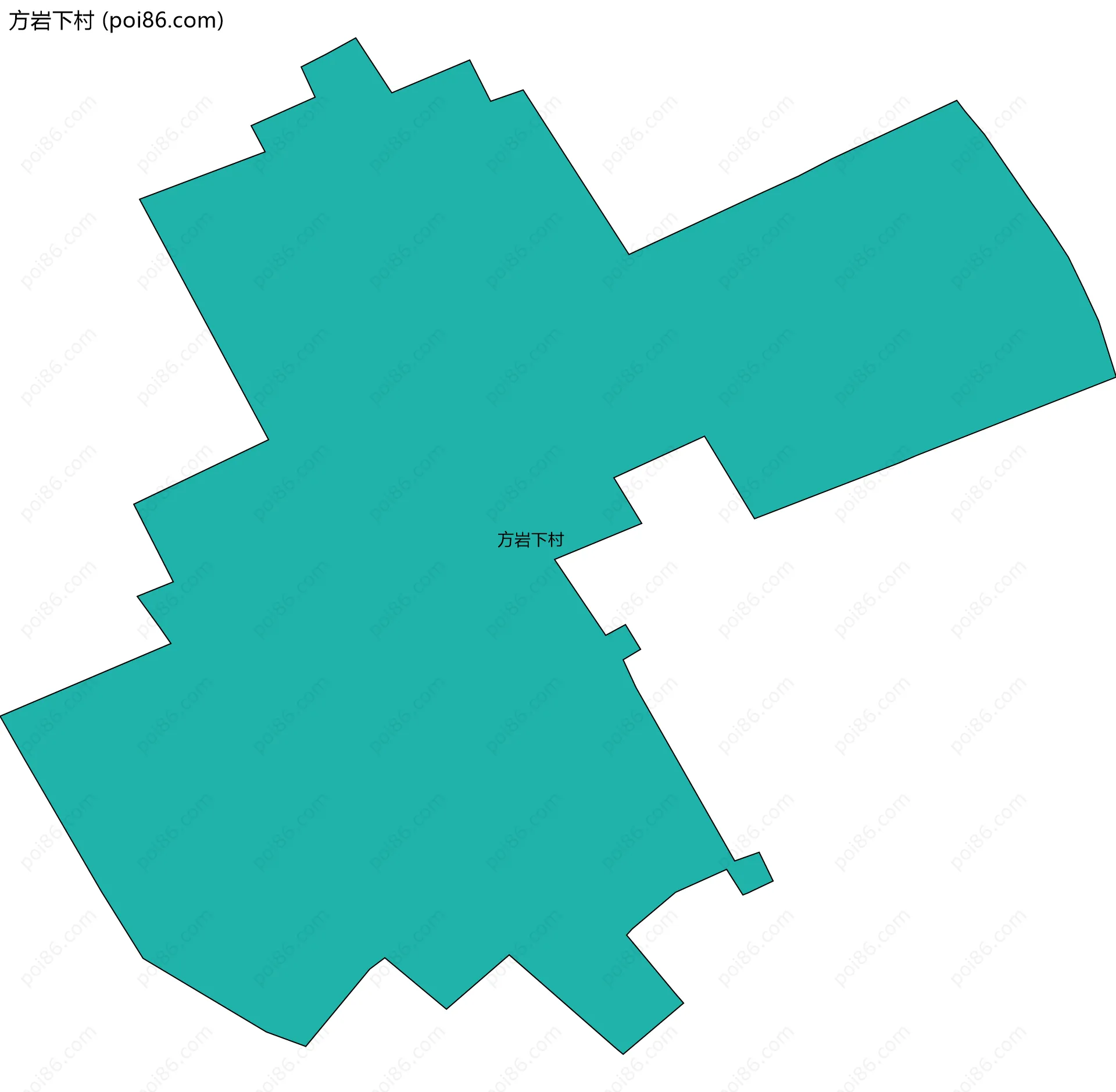 方岩下村边界地图
