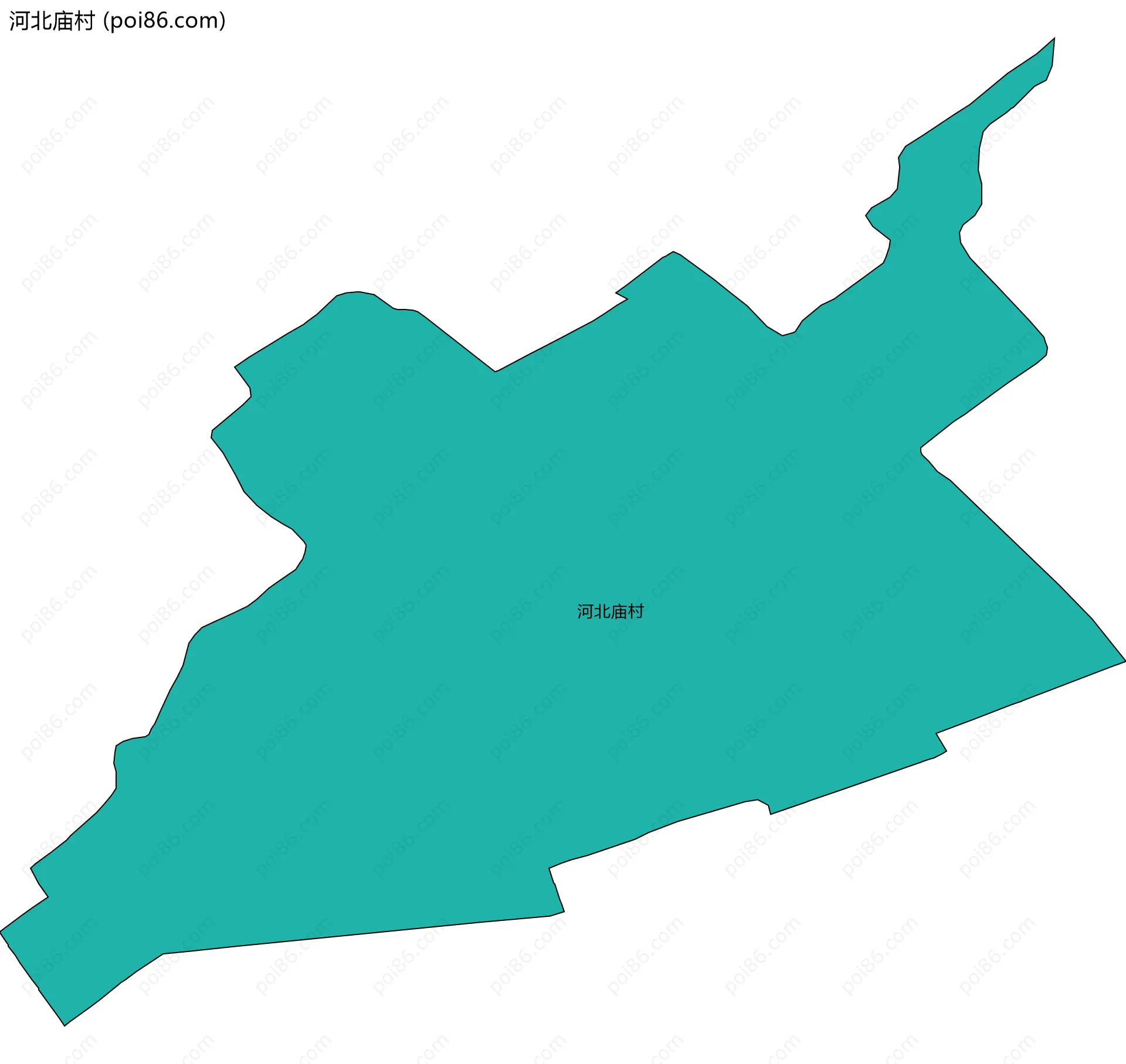 河北庙村边界地图