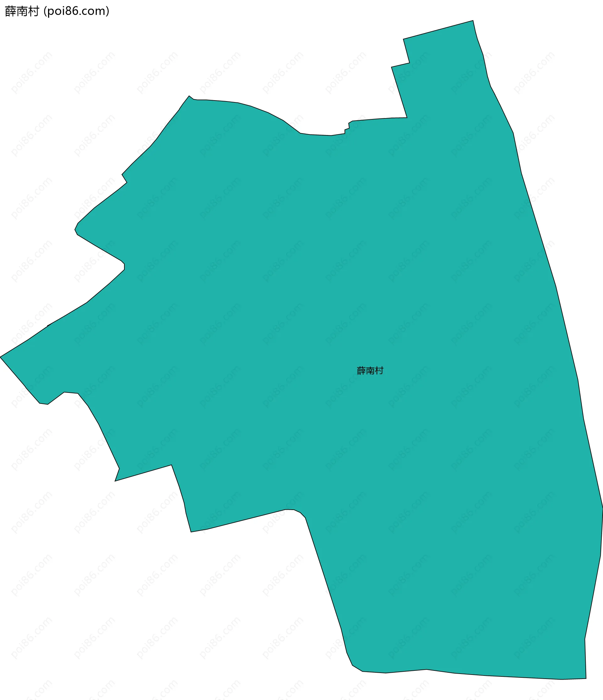 薛南村边界地图