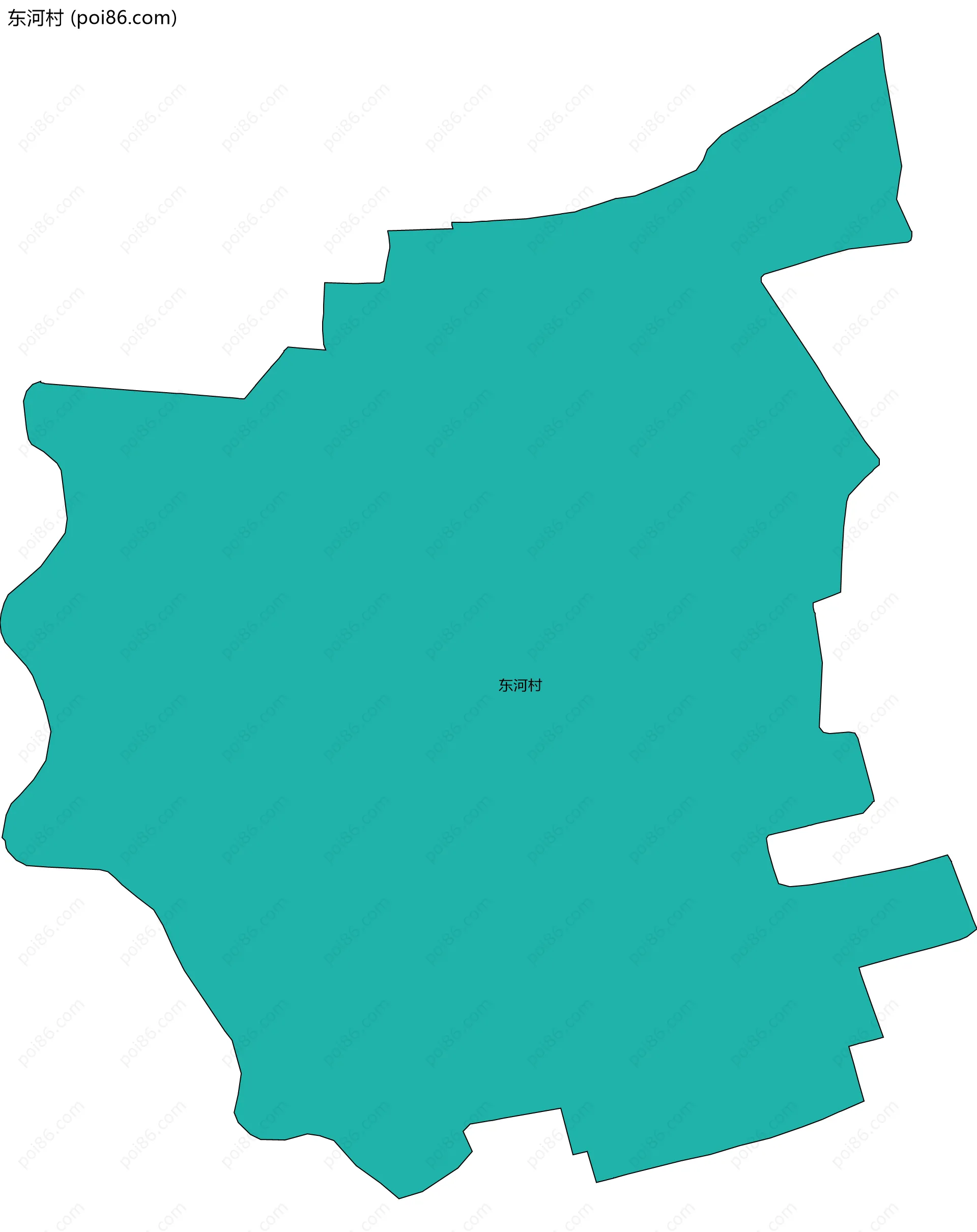 东河村边界地图