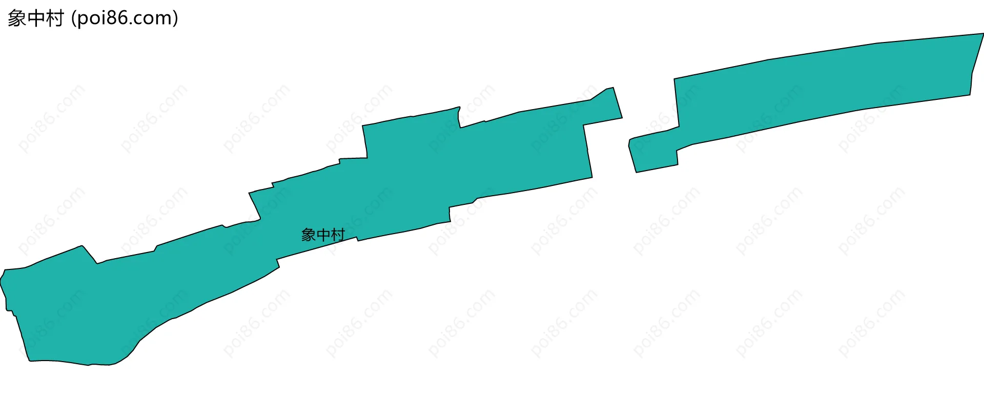 象中村边界地图