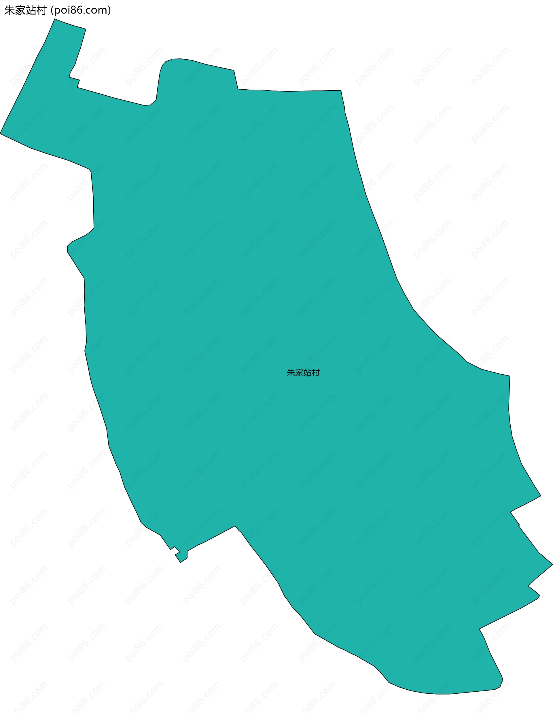 朱家站村边界地图