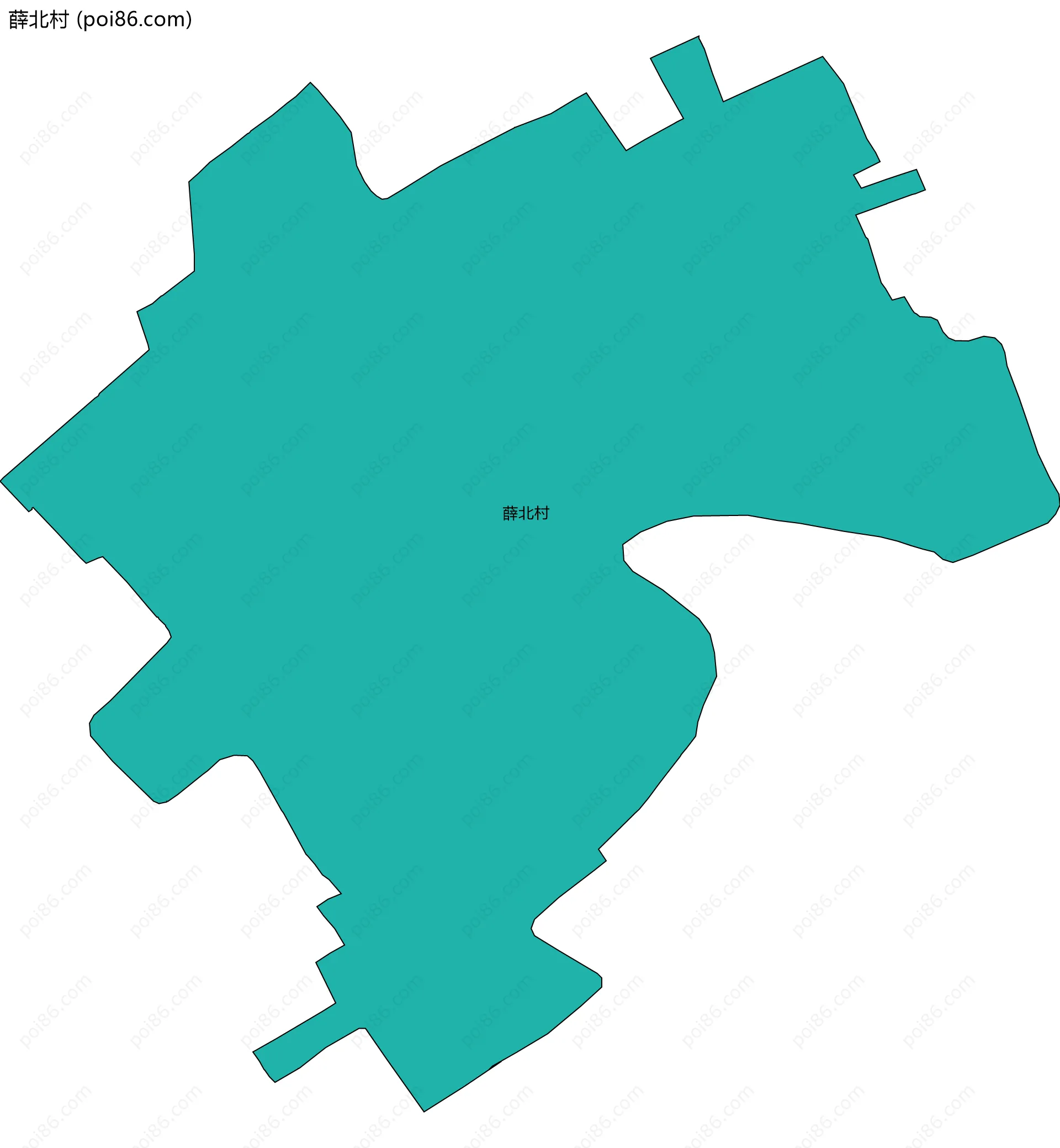 薛北村边界地图