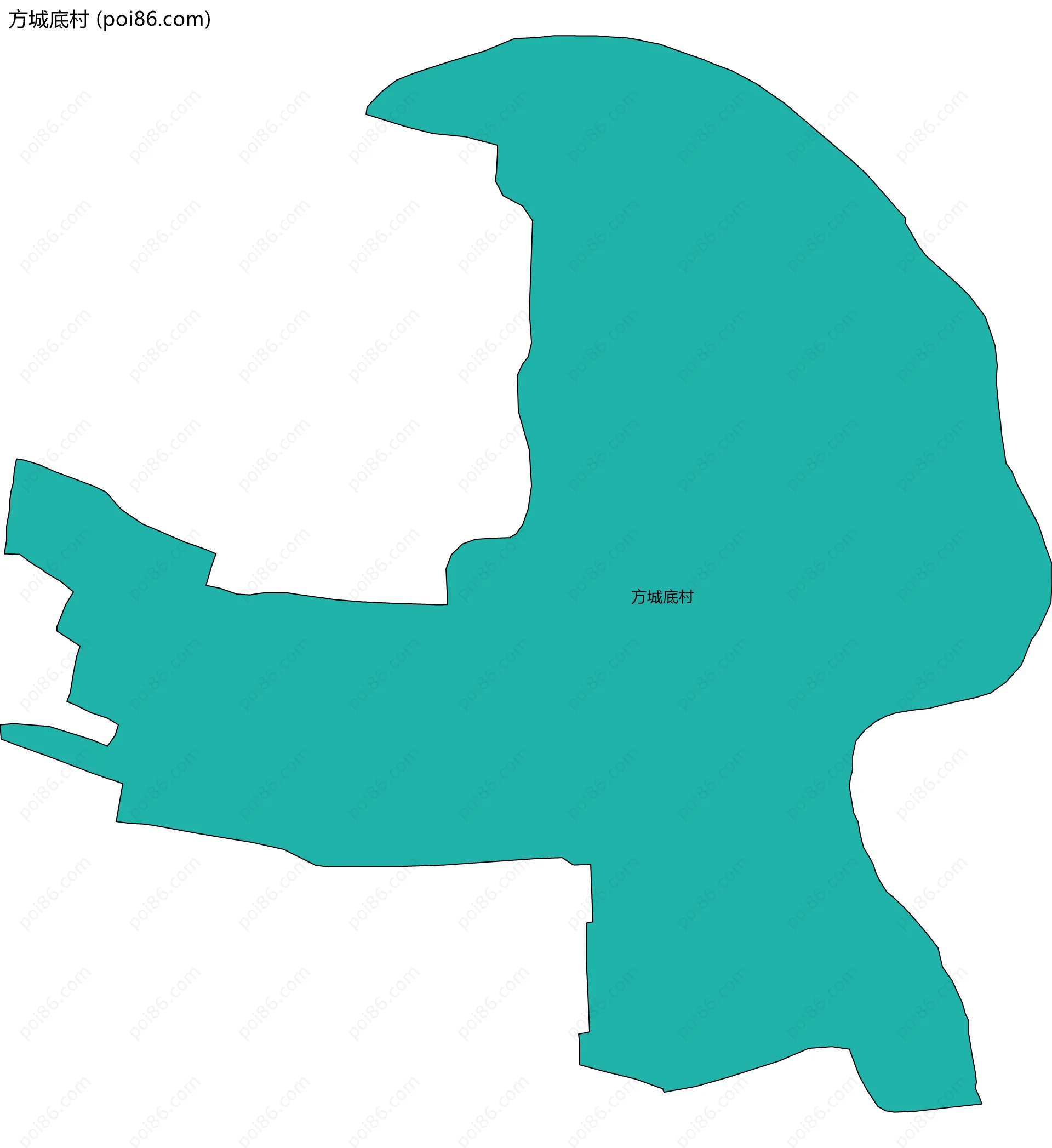 方城底村边界地图