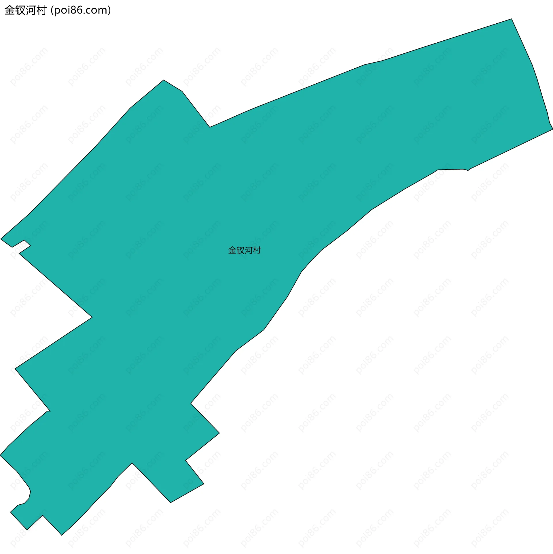 金钗河村边界地图