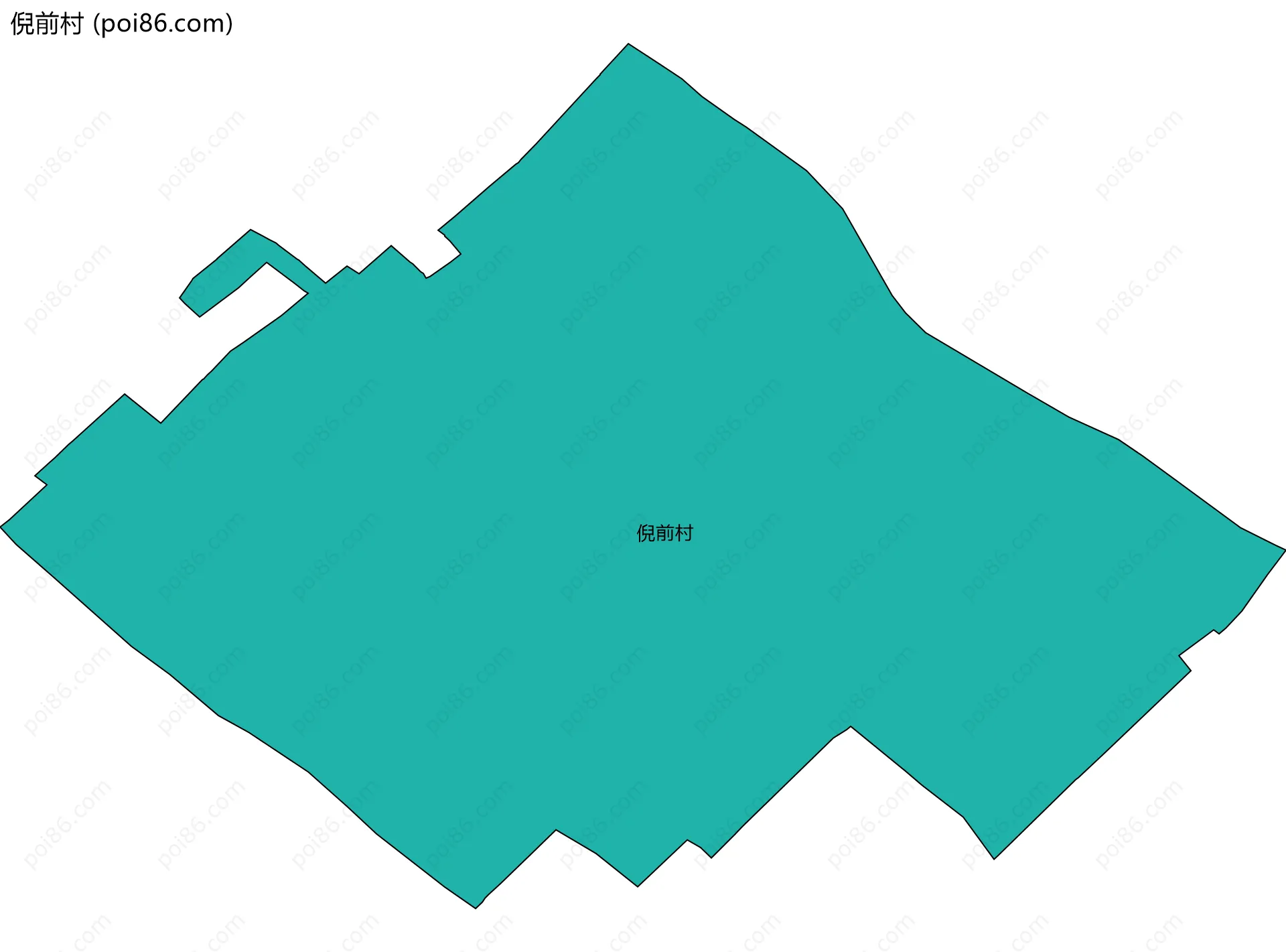 倪前村边界地图