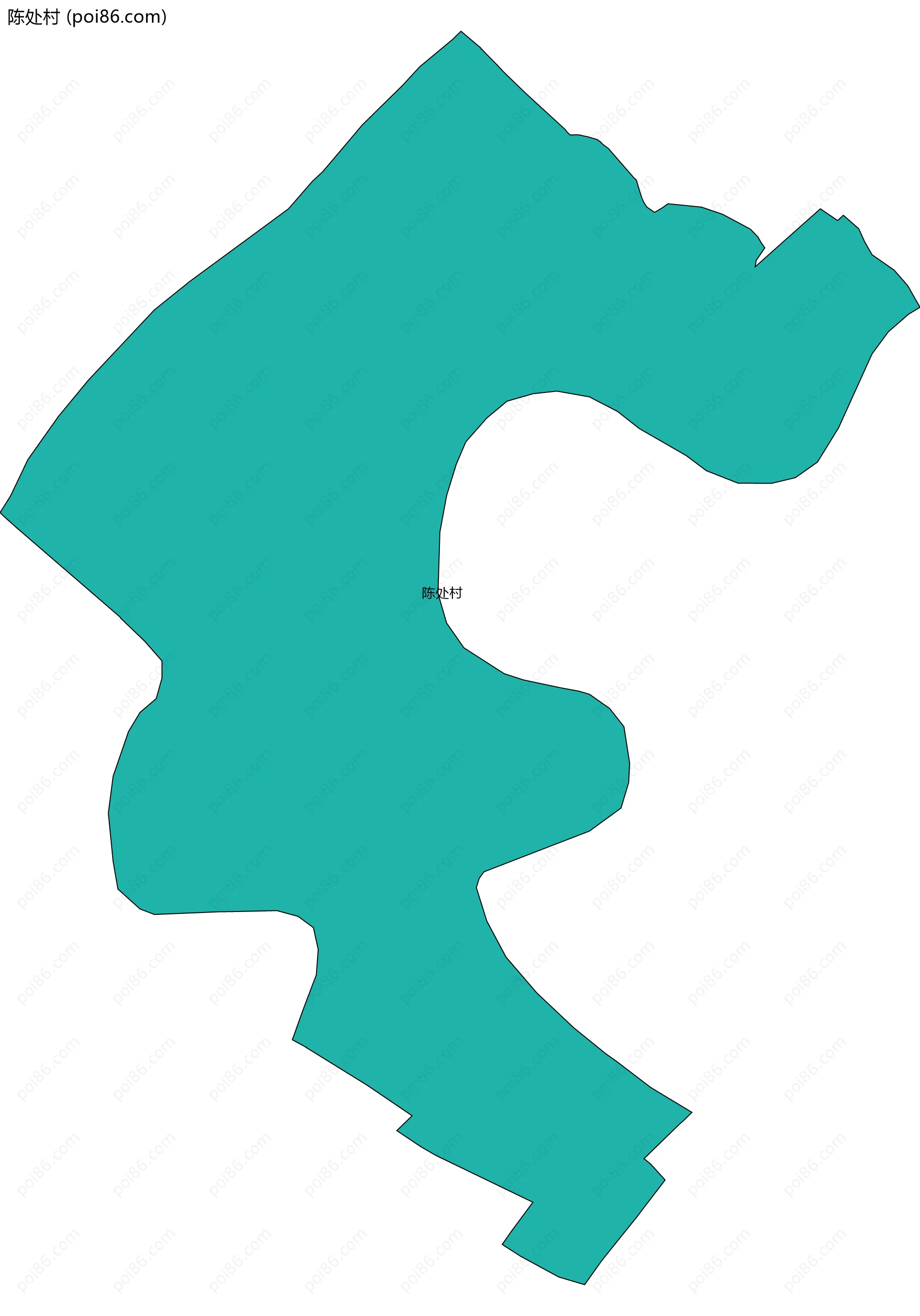 陈处村边界地图