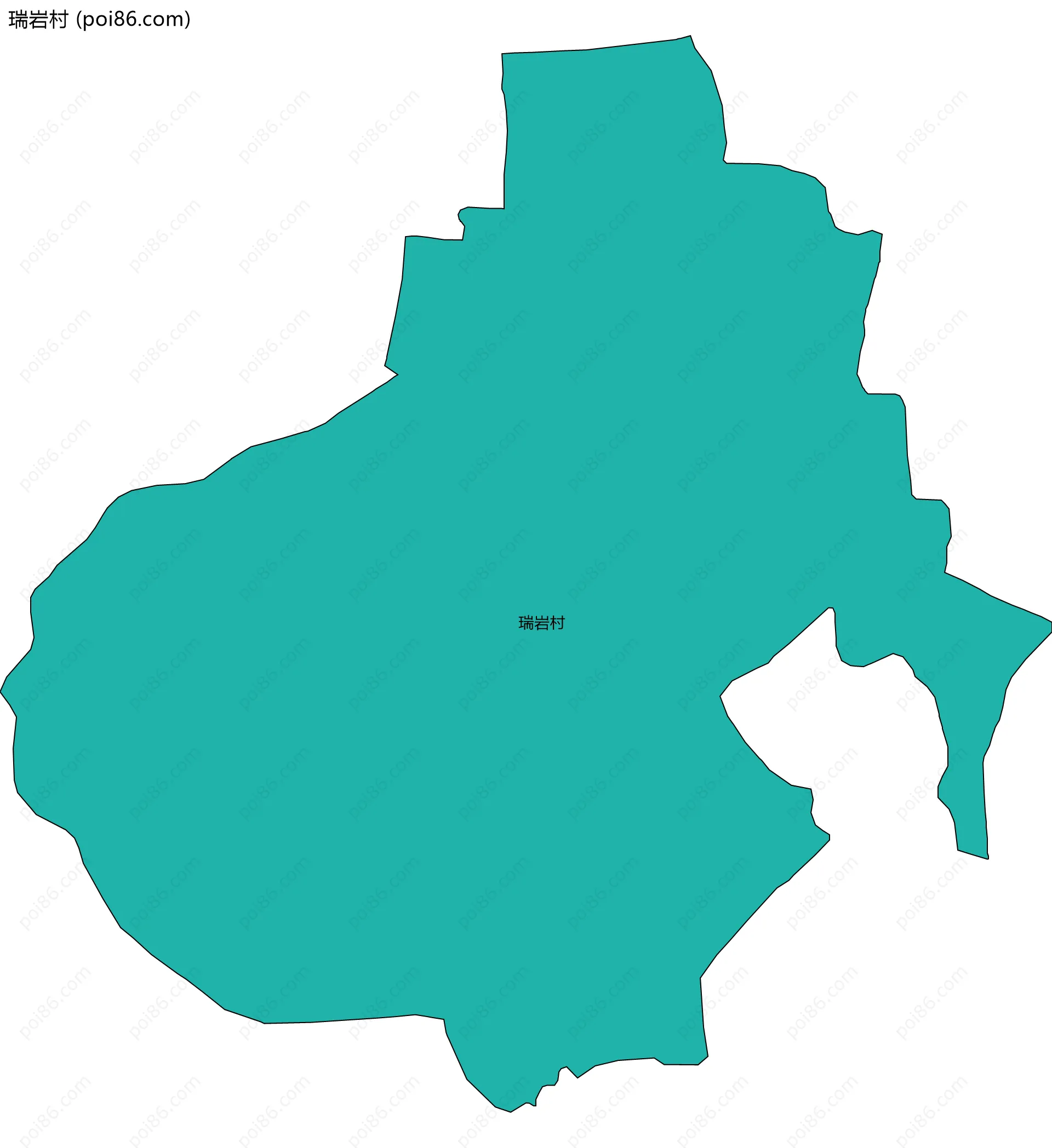 瑞岩村边界地图