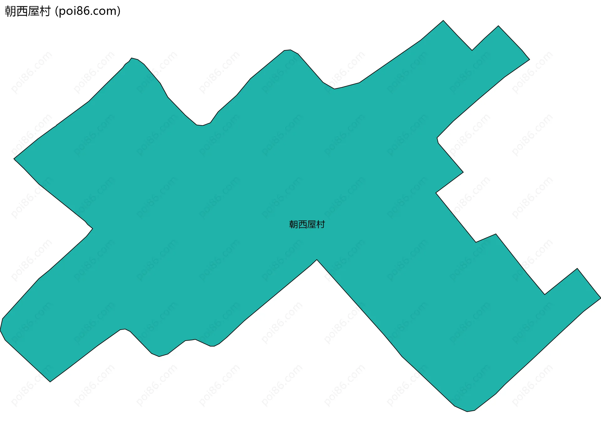 朝西屋村边界地图