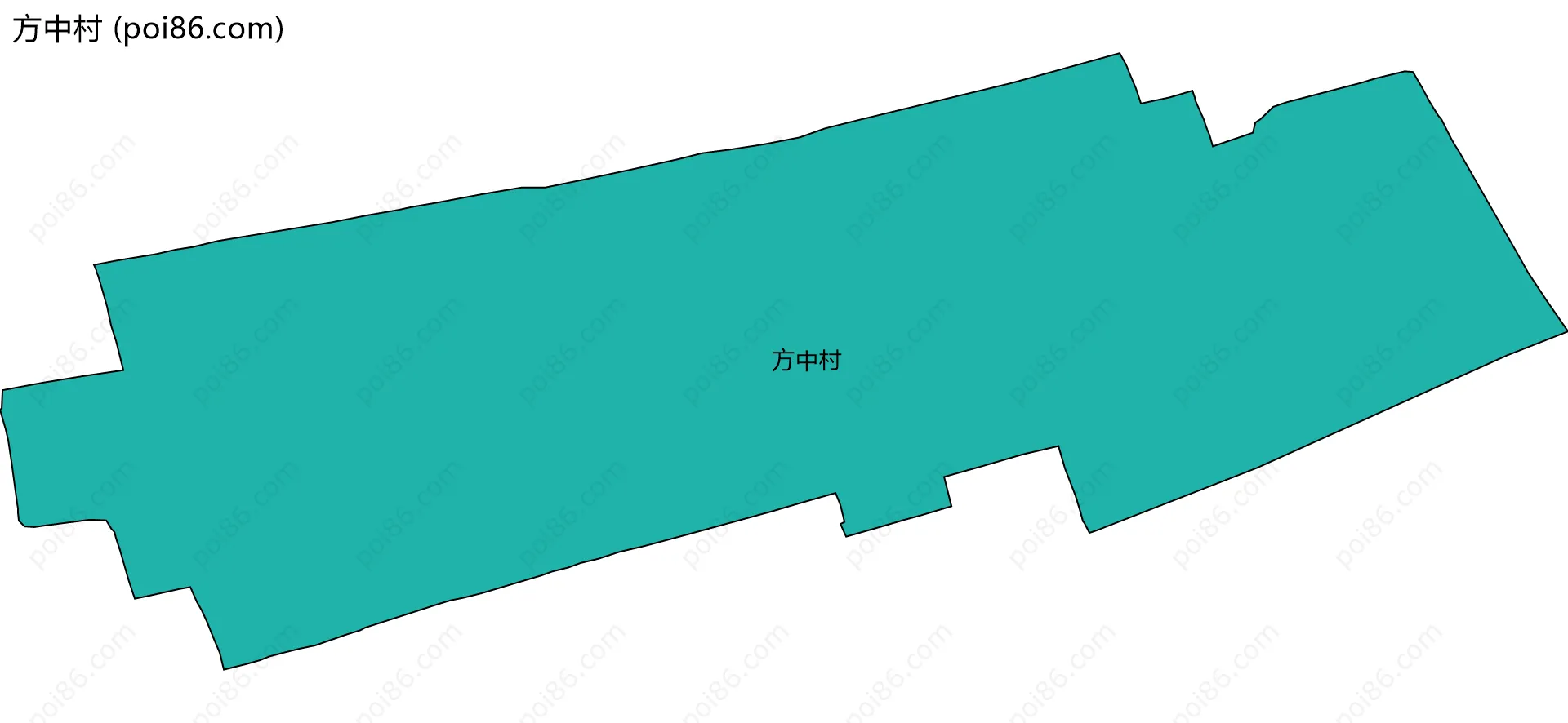 方中村边界地图