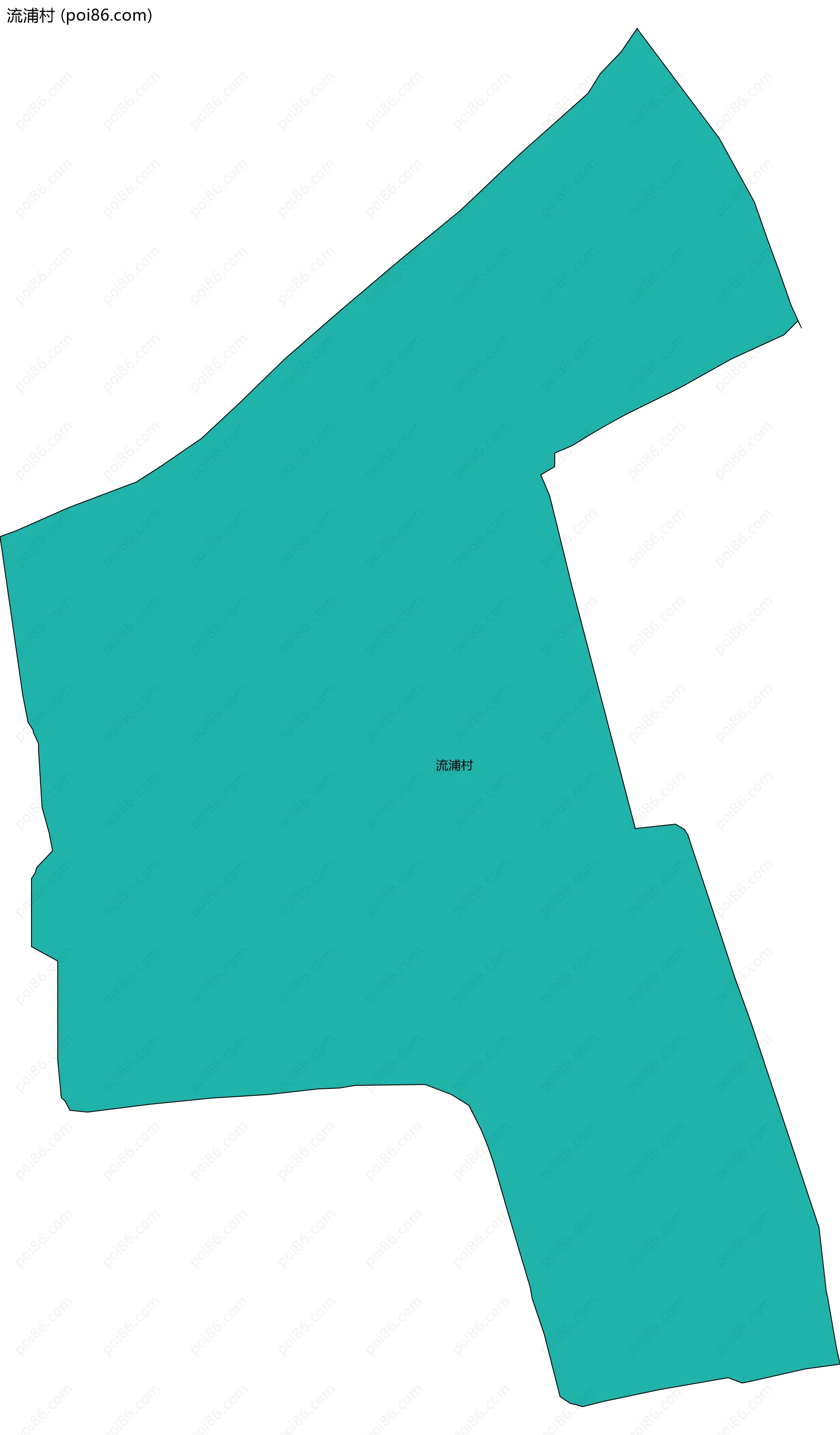 流浦村边界地图
