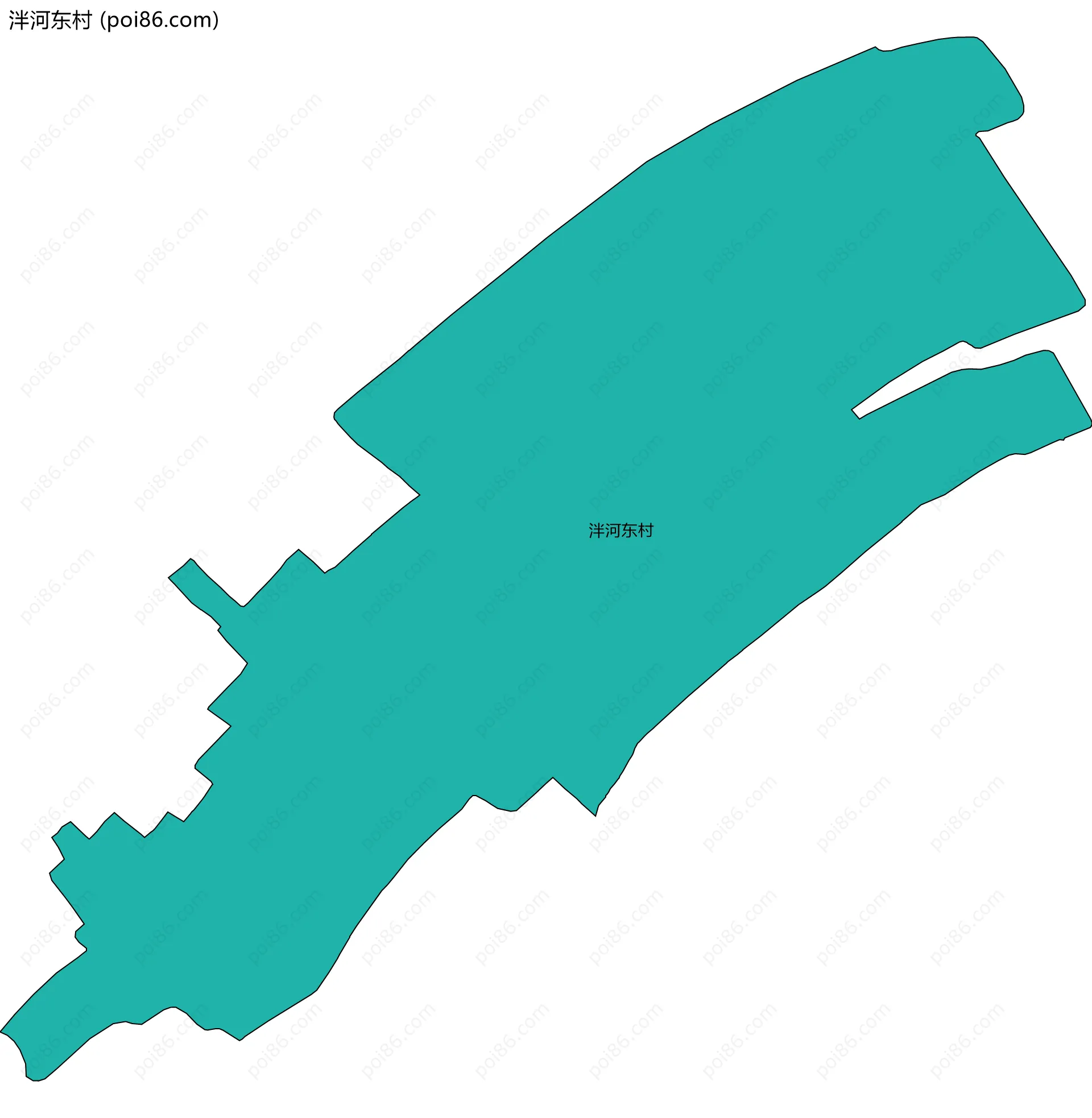 泮河东村边界地图