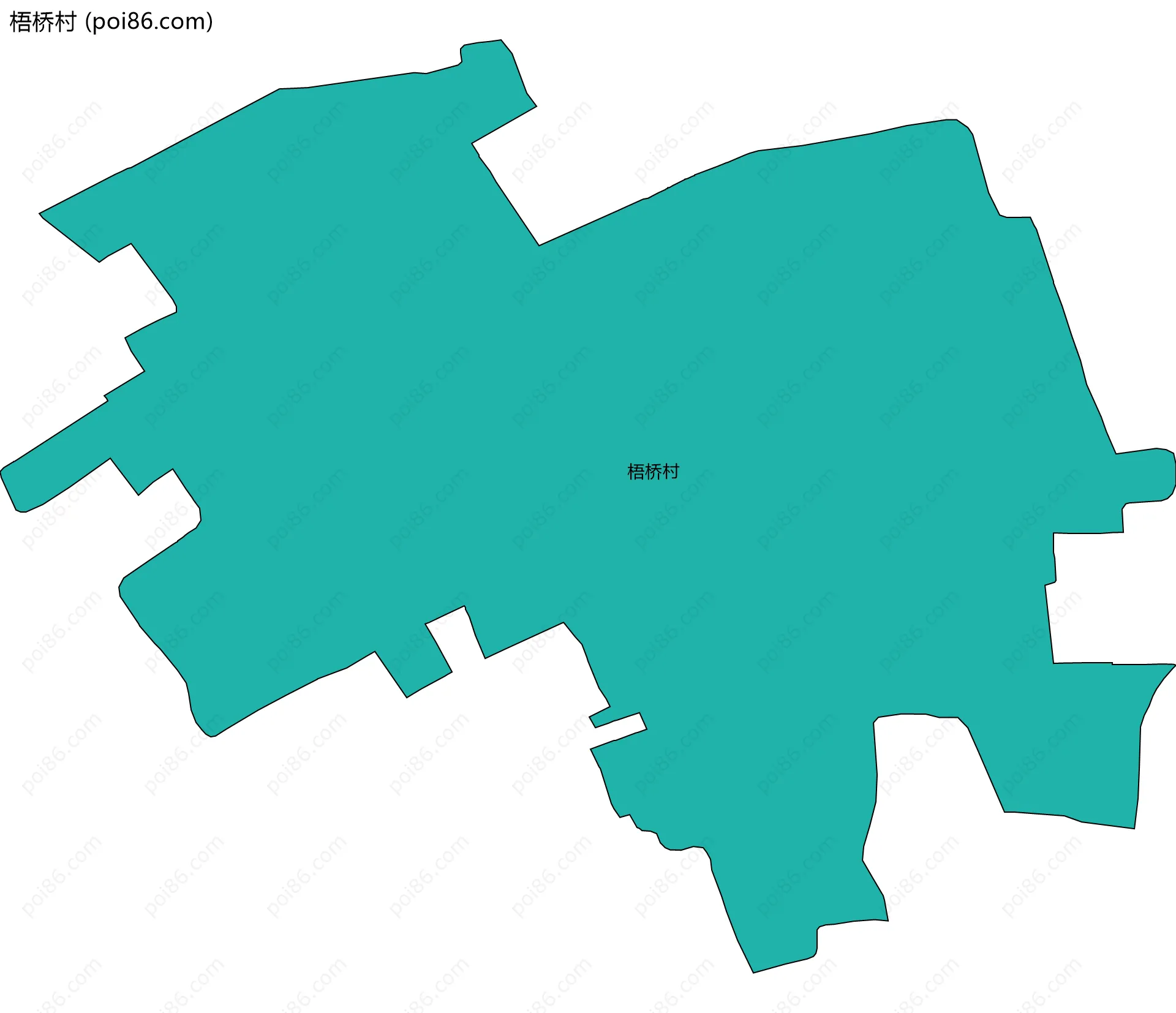 梧桥村边界地图
