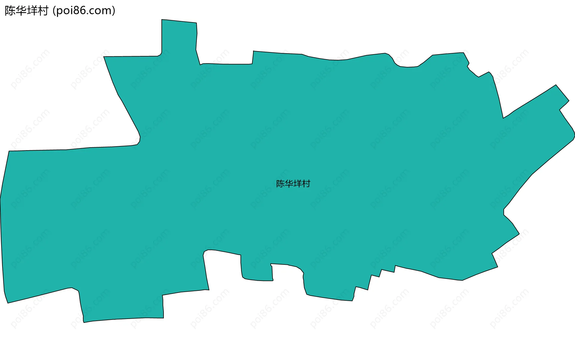 陈华垟村边界地图