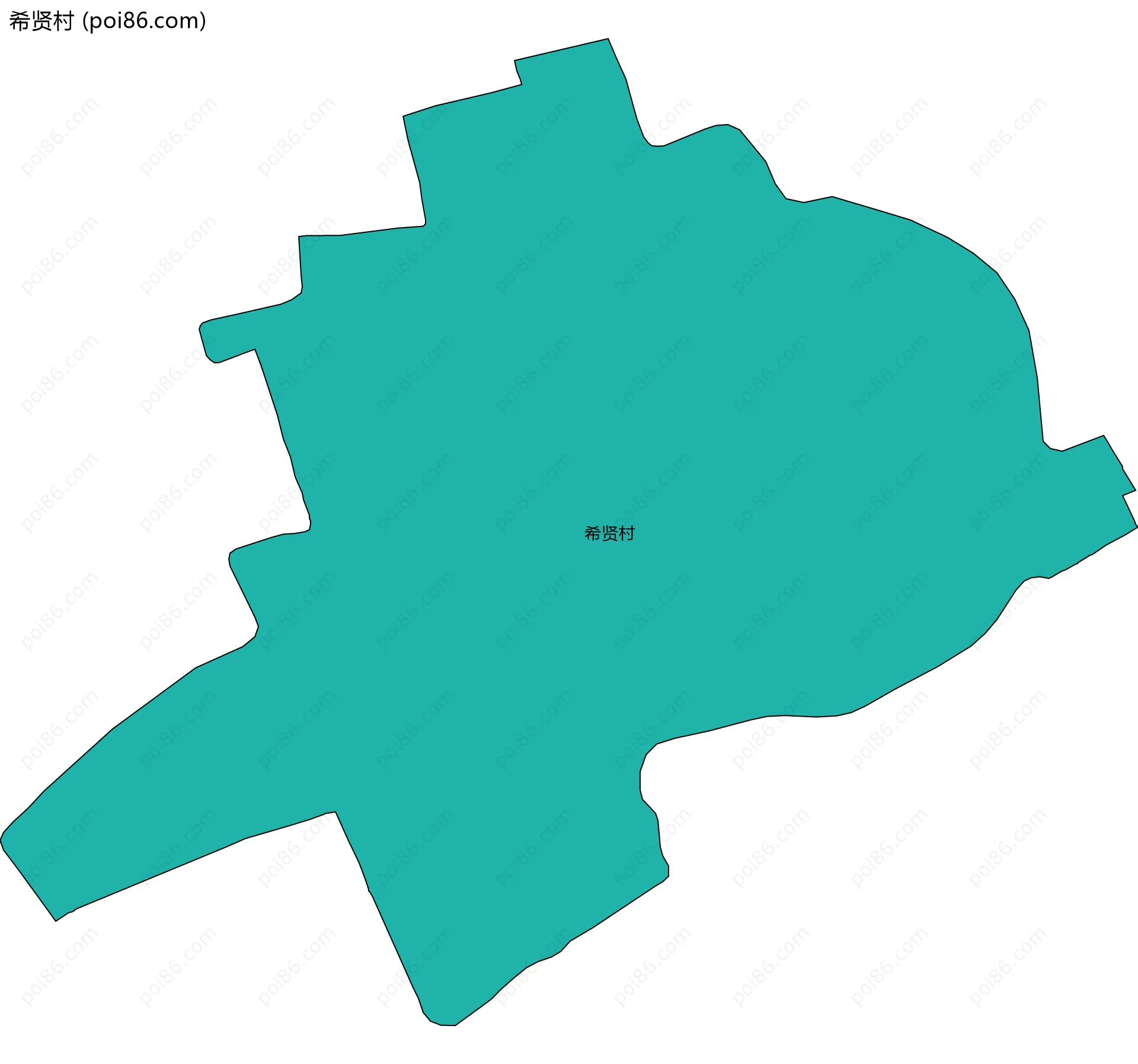 希贤村边界地图